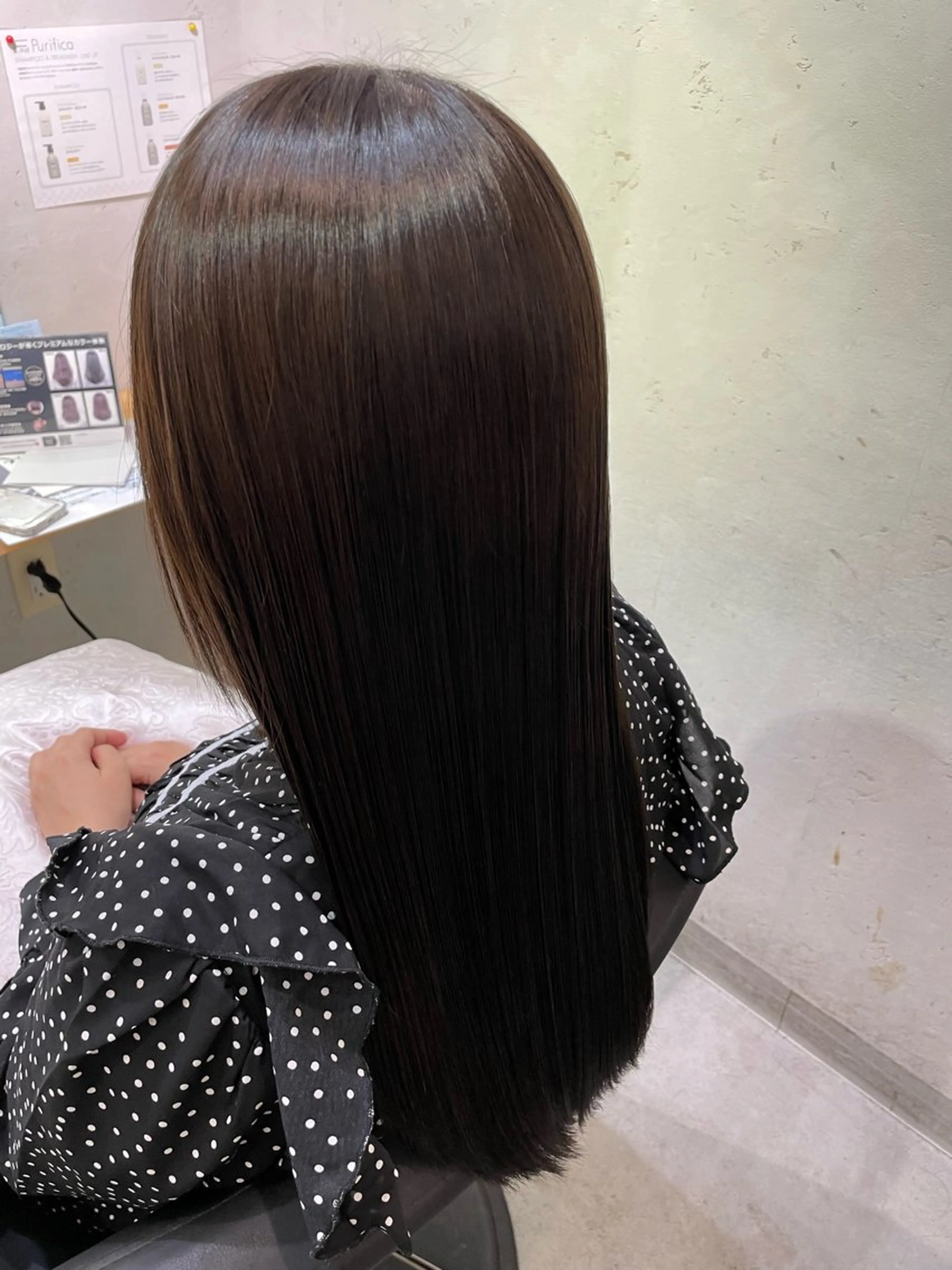 セミロング ヘアカラー トリートメント ハモチユウゴ 髪質改善/縮毛矯正のヘアスタイル