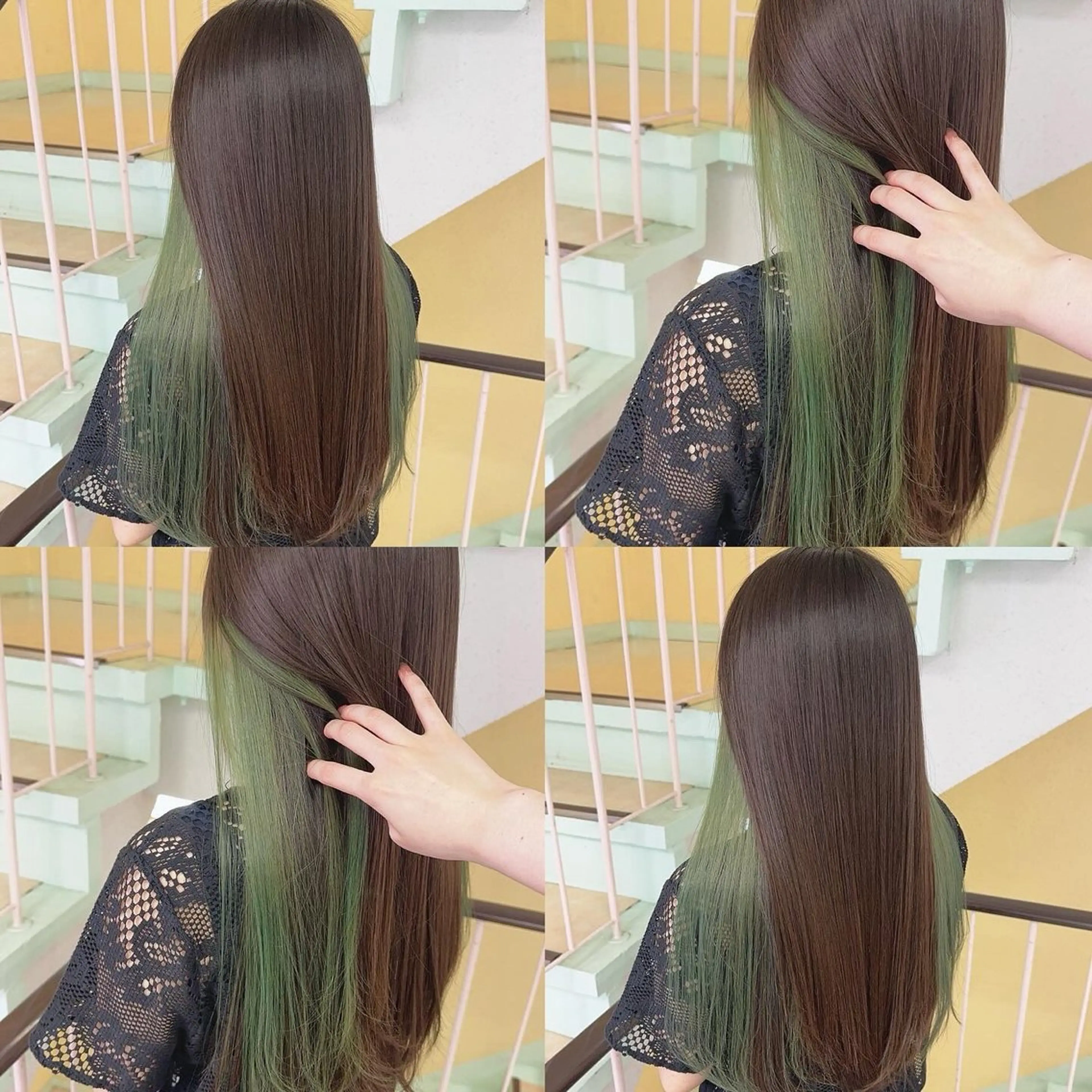 カラー インナーカラー ヘアカラー トリートメント 渋谷:インナーカラー ／🍒エリカ🍒のヘアスタイル