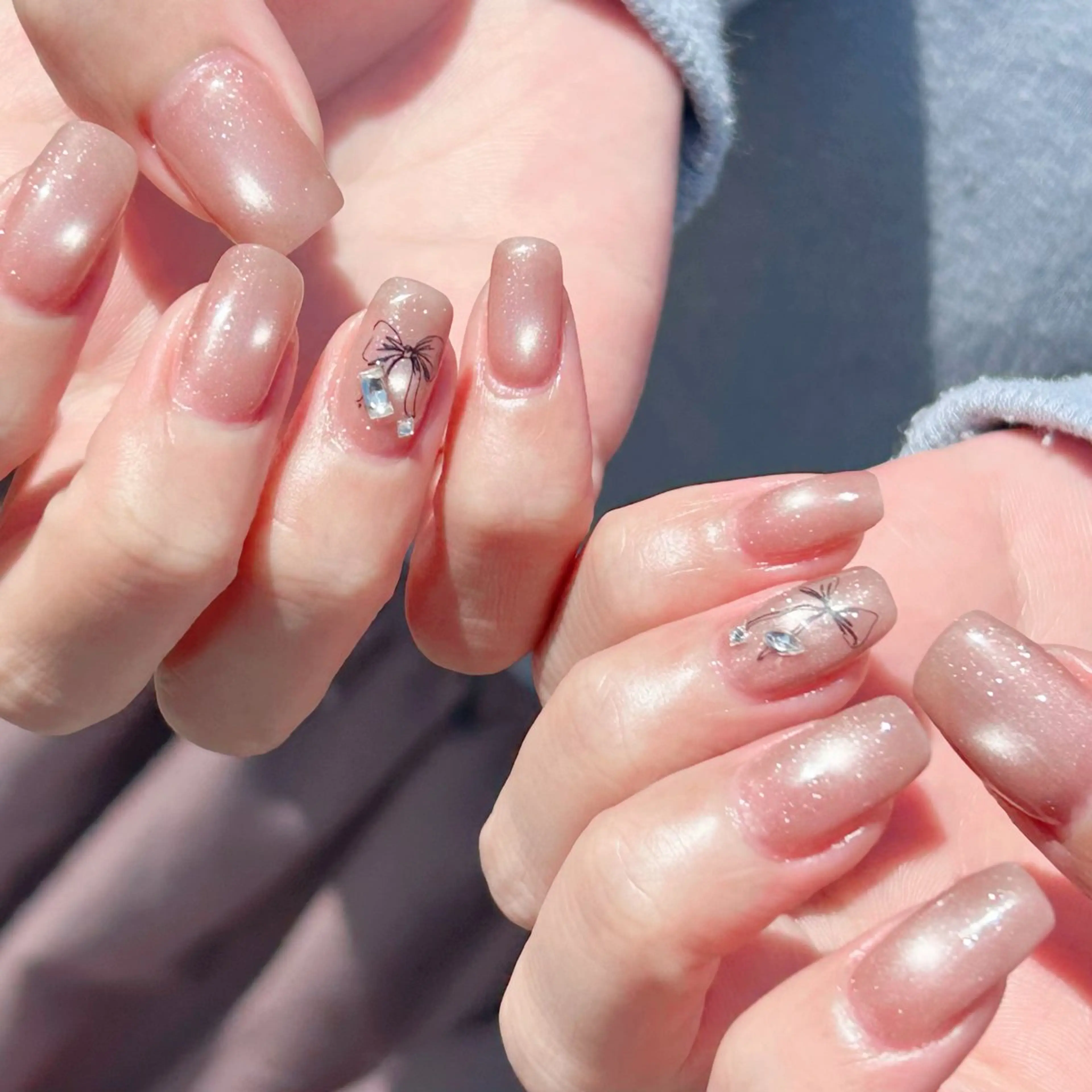 ネイル 氷ネイル・うるうるネイル マグネットネイル nail room totoのネイルデザイン