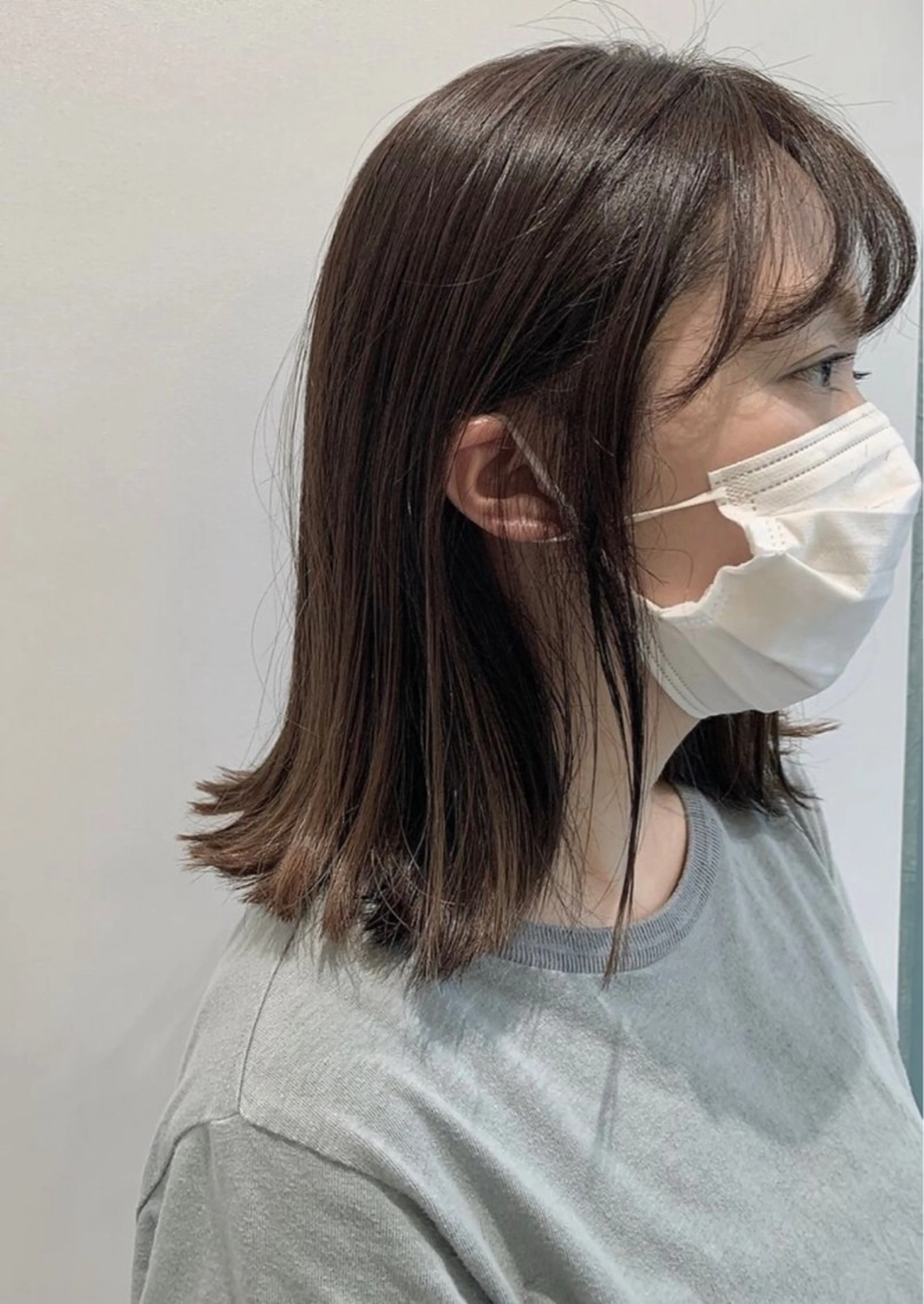 ミディアム ボブ 外ハネヘア ウラノ ソウシのヘアスタイル