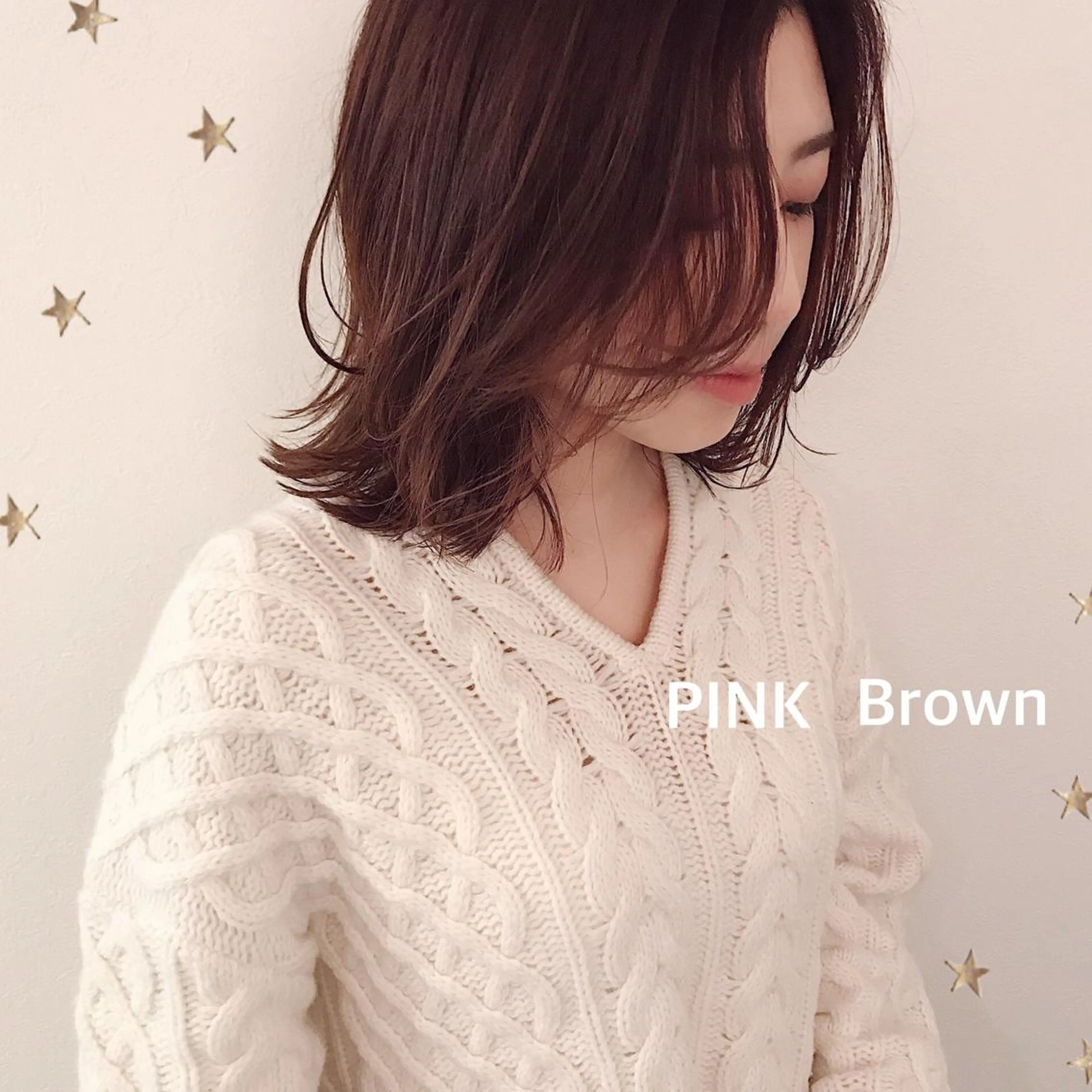 ミディアム カラー カット ヘアカラー 市川 千夏のヘアスタイル