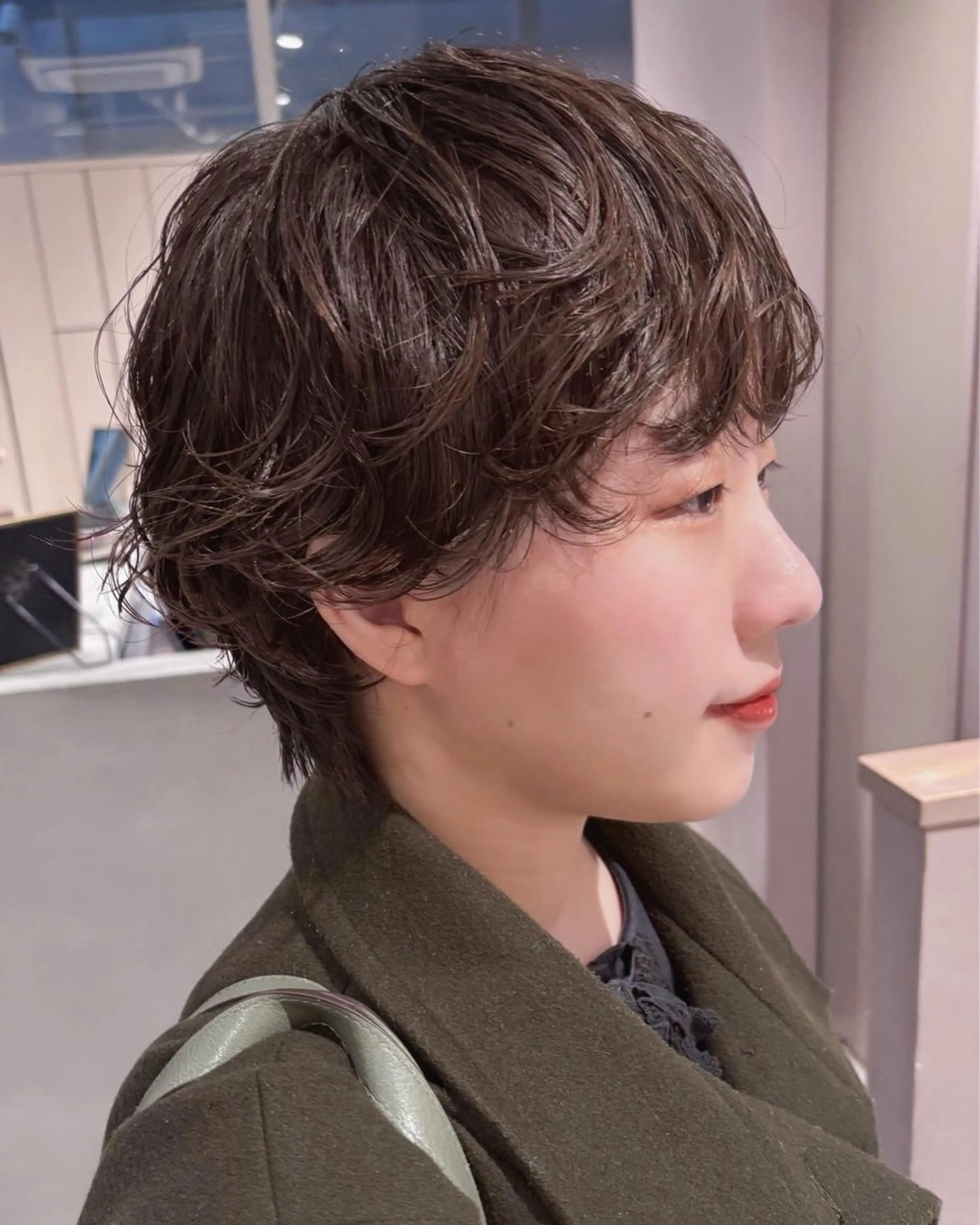 ショート パーマ カット パーマ 渡邊 百咲のヘアスタイル