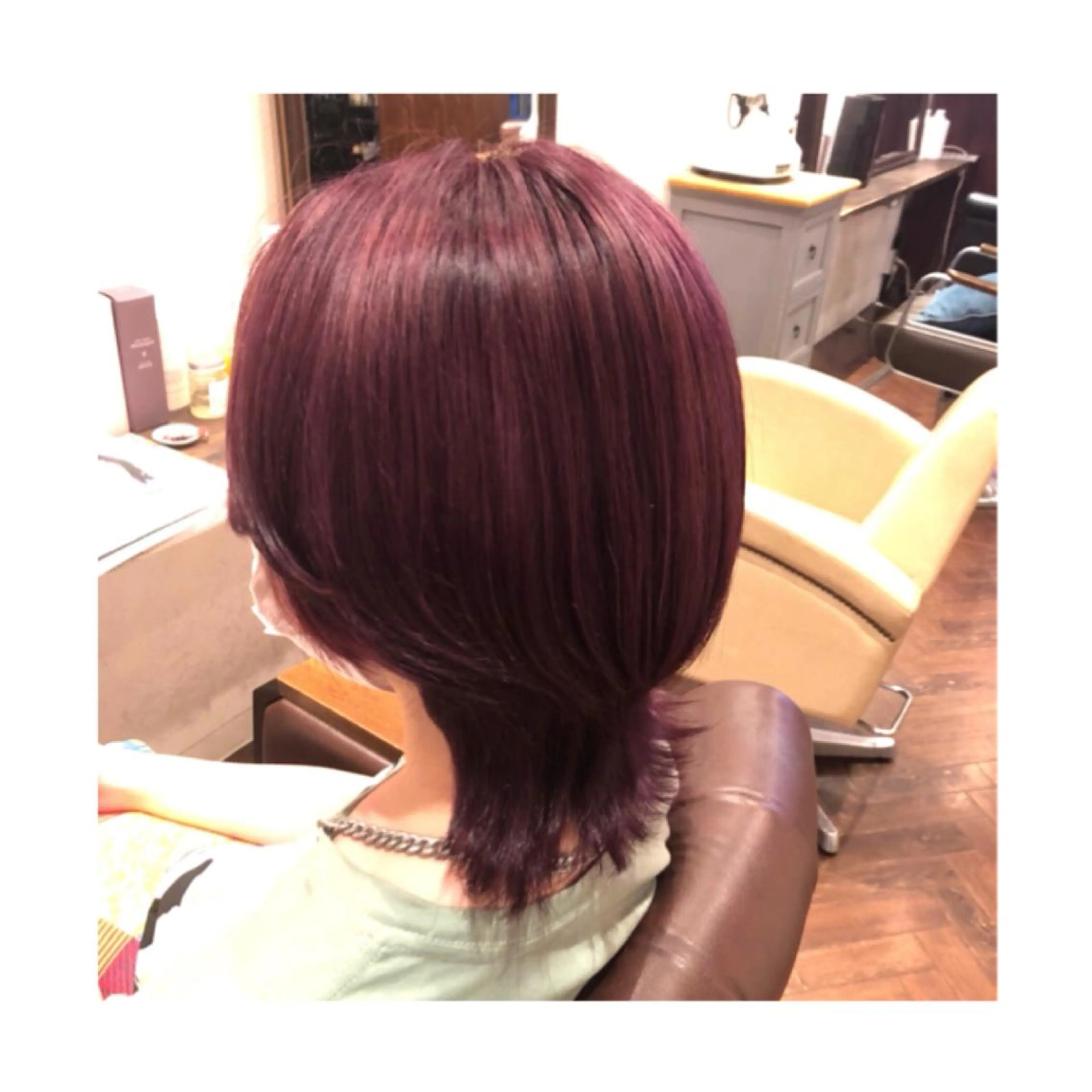 ミディアム カラー ダブルカラー ピンクカラー ヘアカラー まちだ ひとみのヘアスタイル