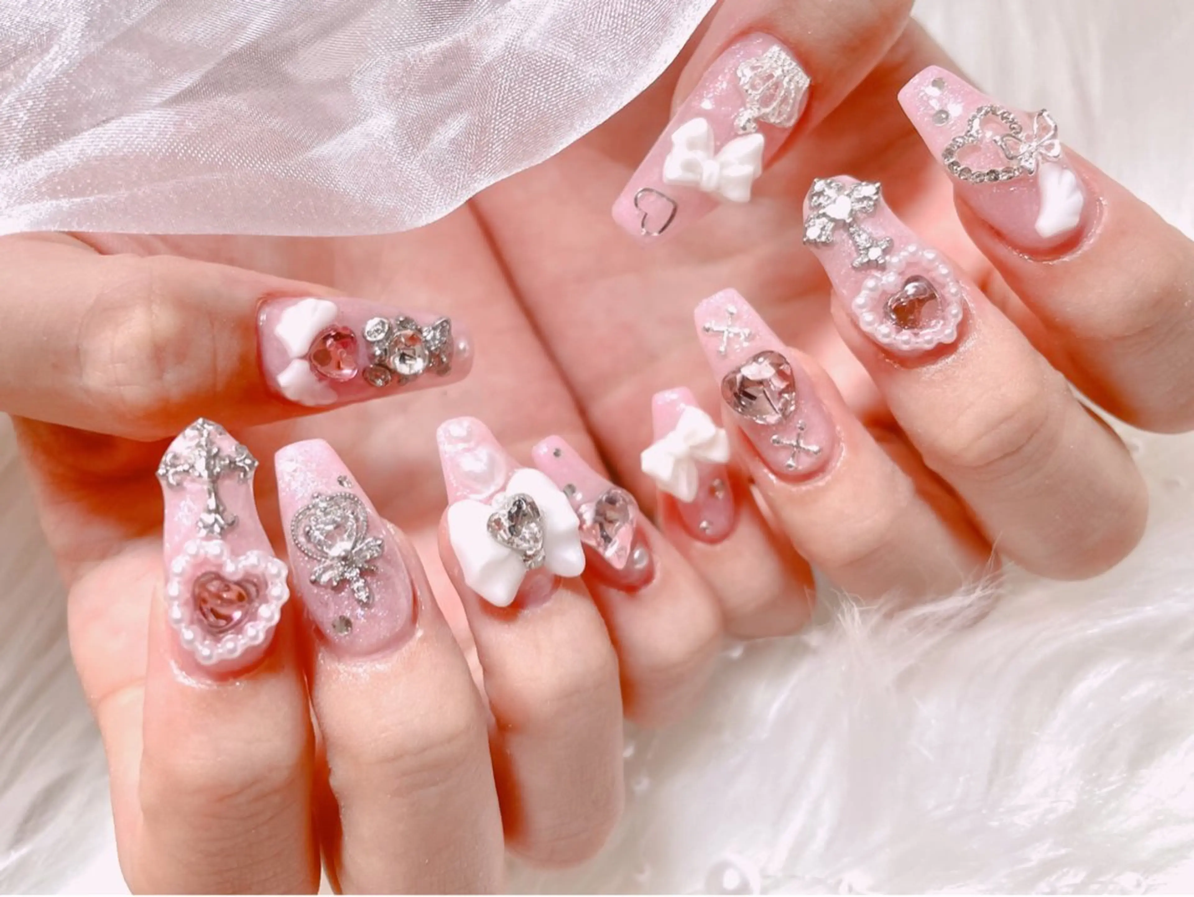 ネイル ジェルネイル パラジェル ワンホンネイル ハンドネイル ゆりか ジョアアンジェ福島のネイルデザイン