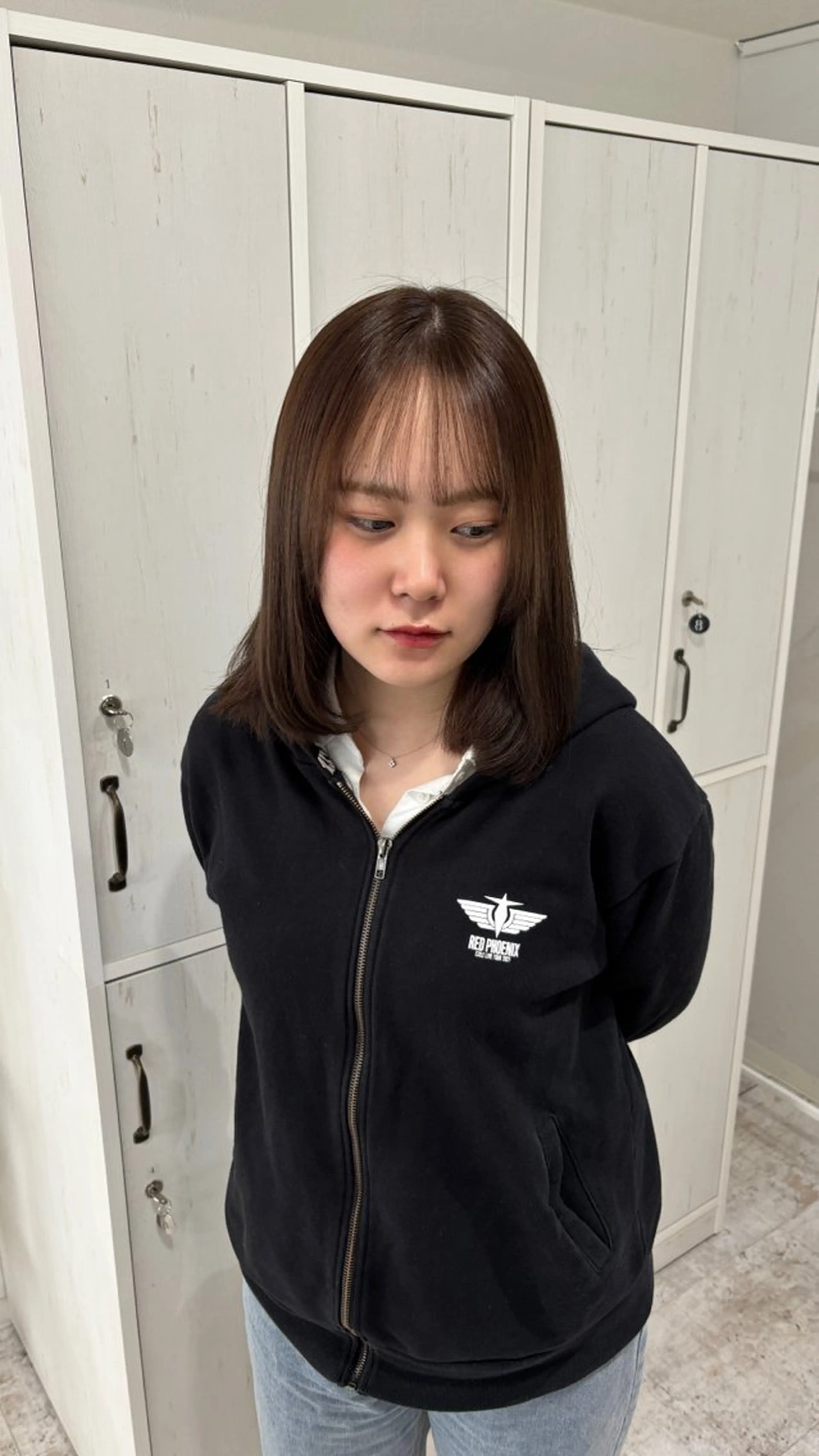 ミディアム カラー ヘアカラー トリートメント piLLon mayuのヘアスタイル