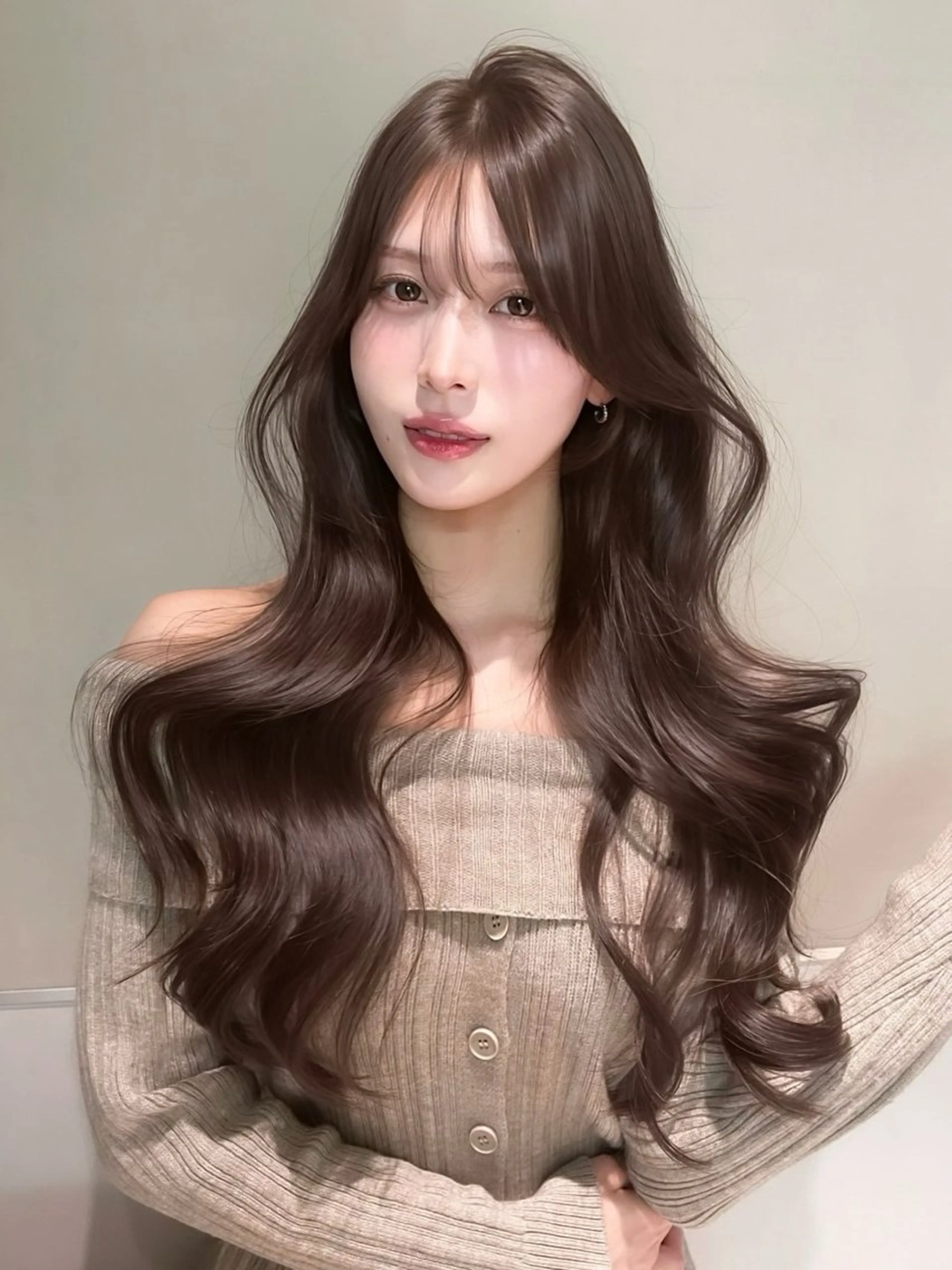 ロング カラー ヘアカラー トリートメント ヘッドスパ ヘアセット 韓国ヘア/レイヤー Londエレンのヘアスタイル