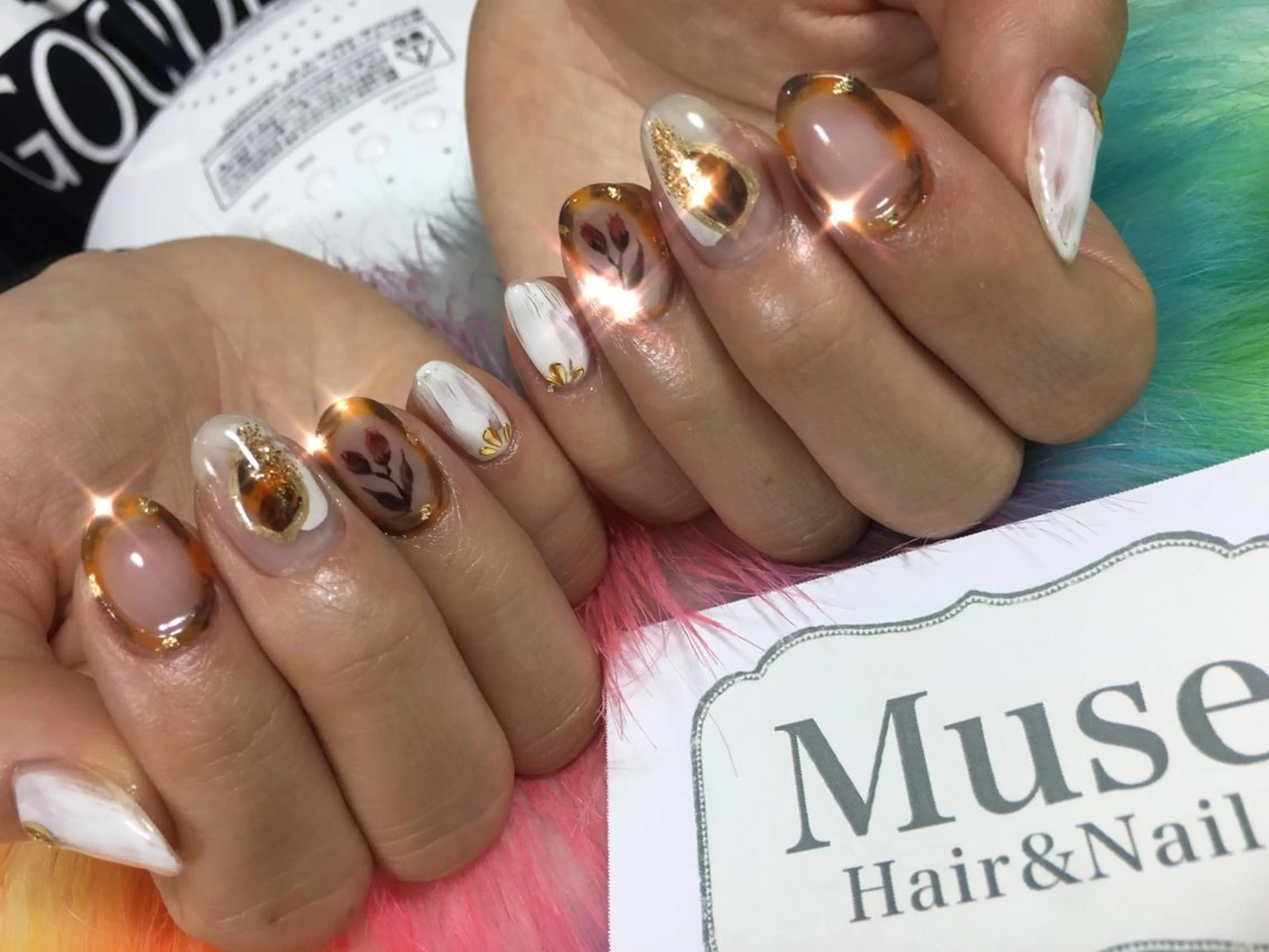 ネイル べっ甲ネイル 隠れ家一戸建て金町 HIROMI 葛飾区のネイルデザイン