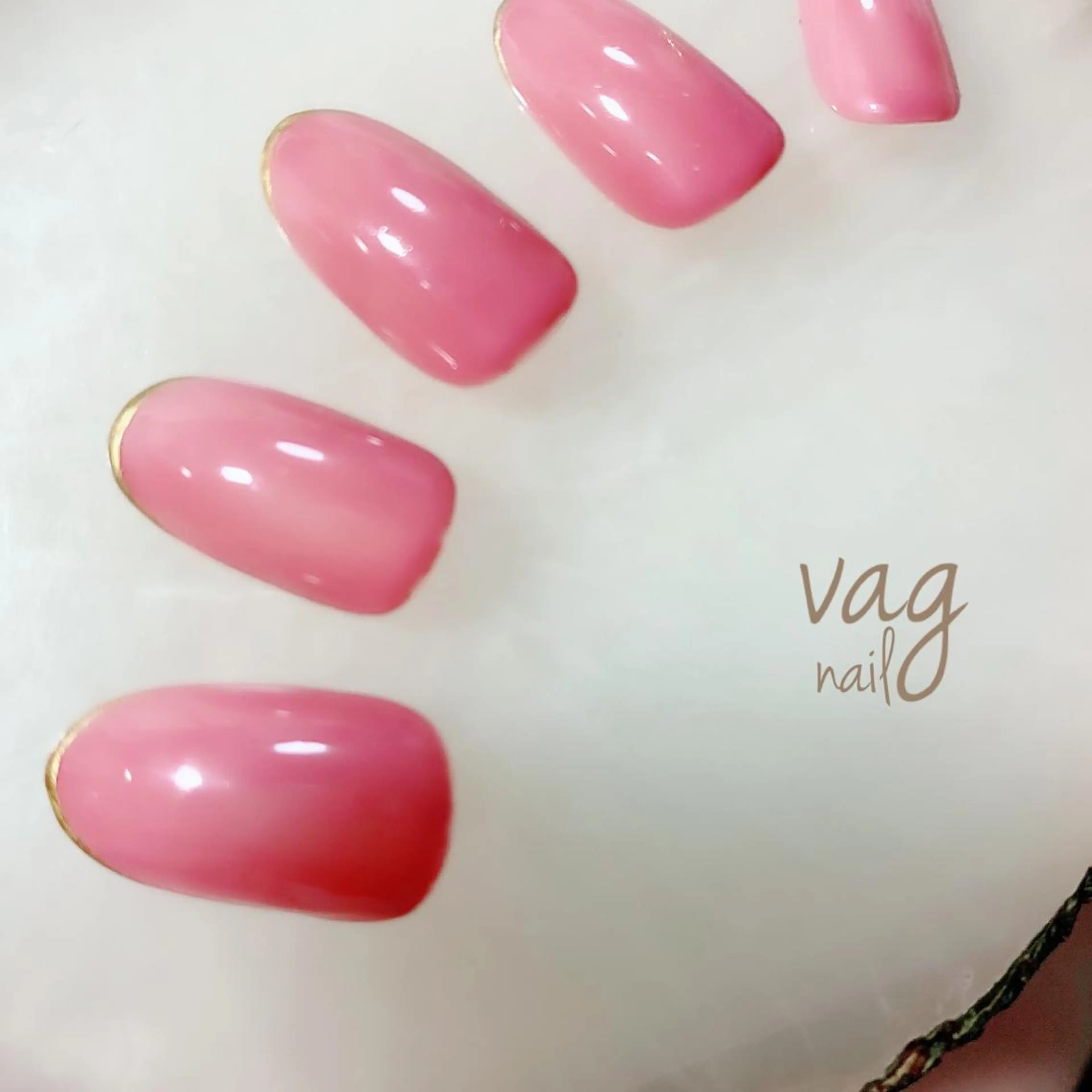 【オフあり】ワンカラーに先端ゴールドラインorシルバーラインorラメラインの写真