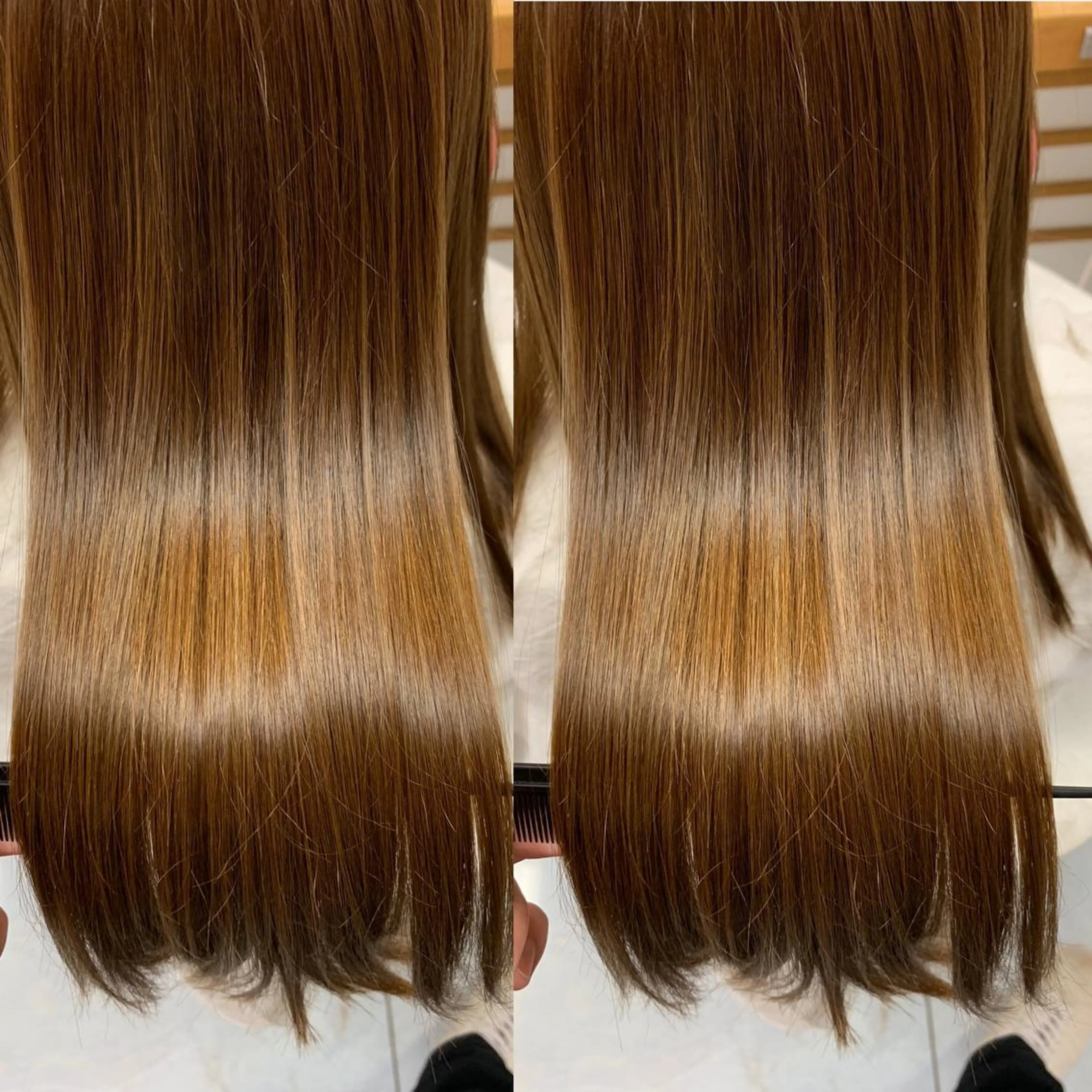 セミロング カラー ハイトーンカラー 髪質改善 カット ヘアカラー 縮毛矯正 トリートメント 髪質改善/縮毛矯正 /ブリーチ矯正/岡部のヘアスタイル