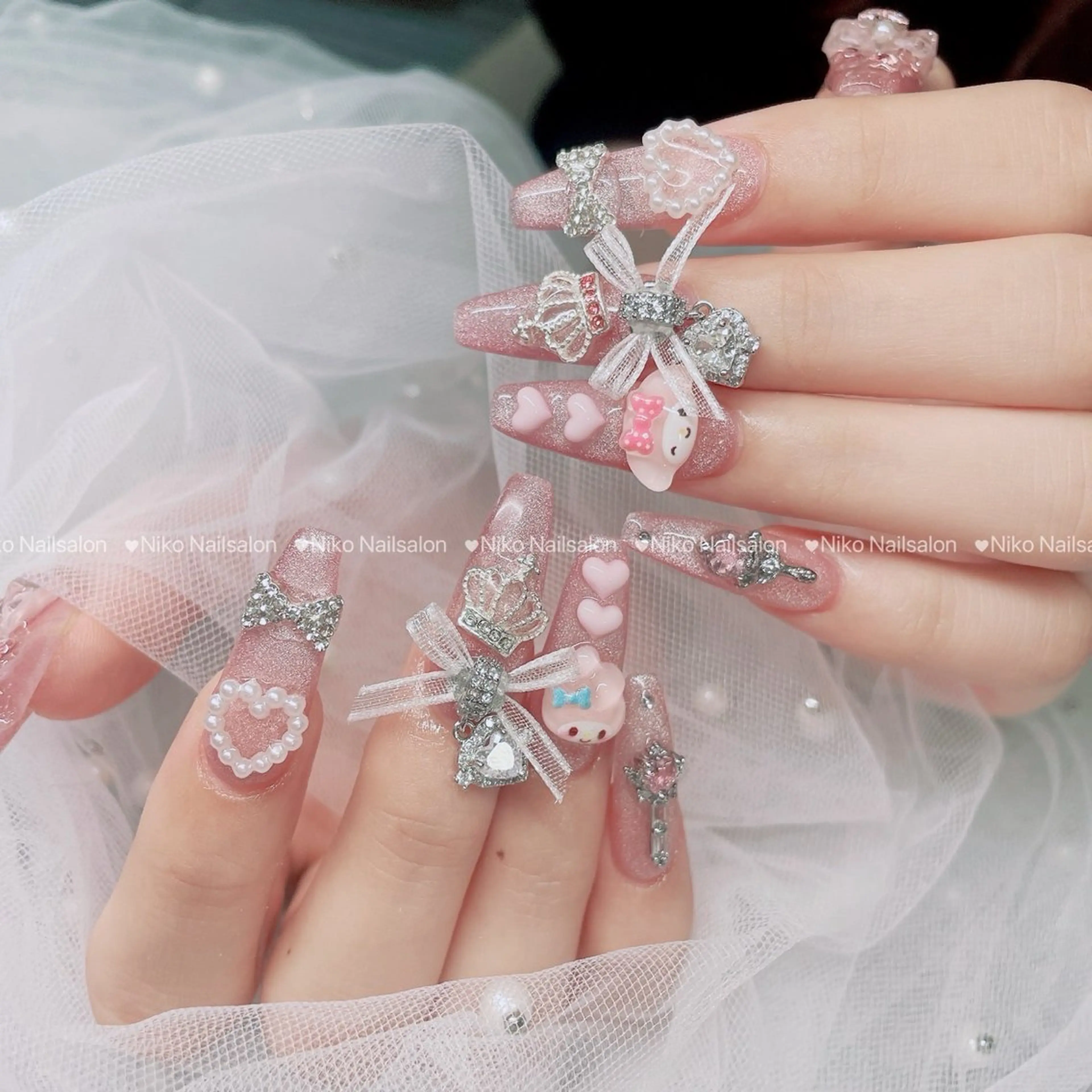 ネイル チークネイル 長さ出し フットネイル フレンチネイル ジェルネイル Niko Nail salon 銀座本店のネイルデザイン