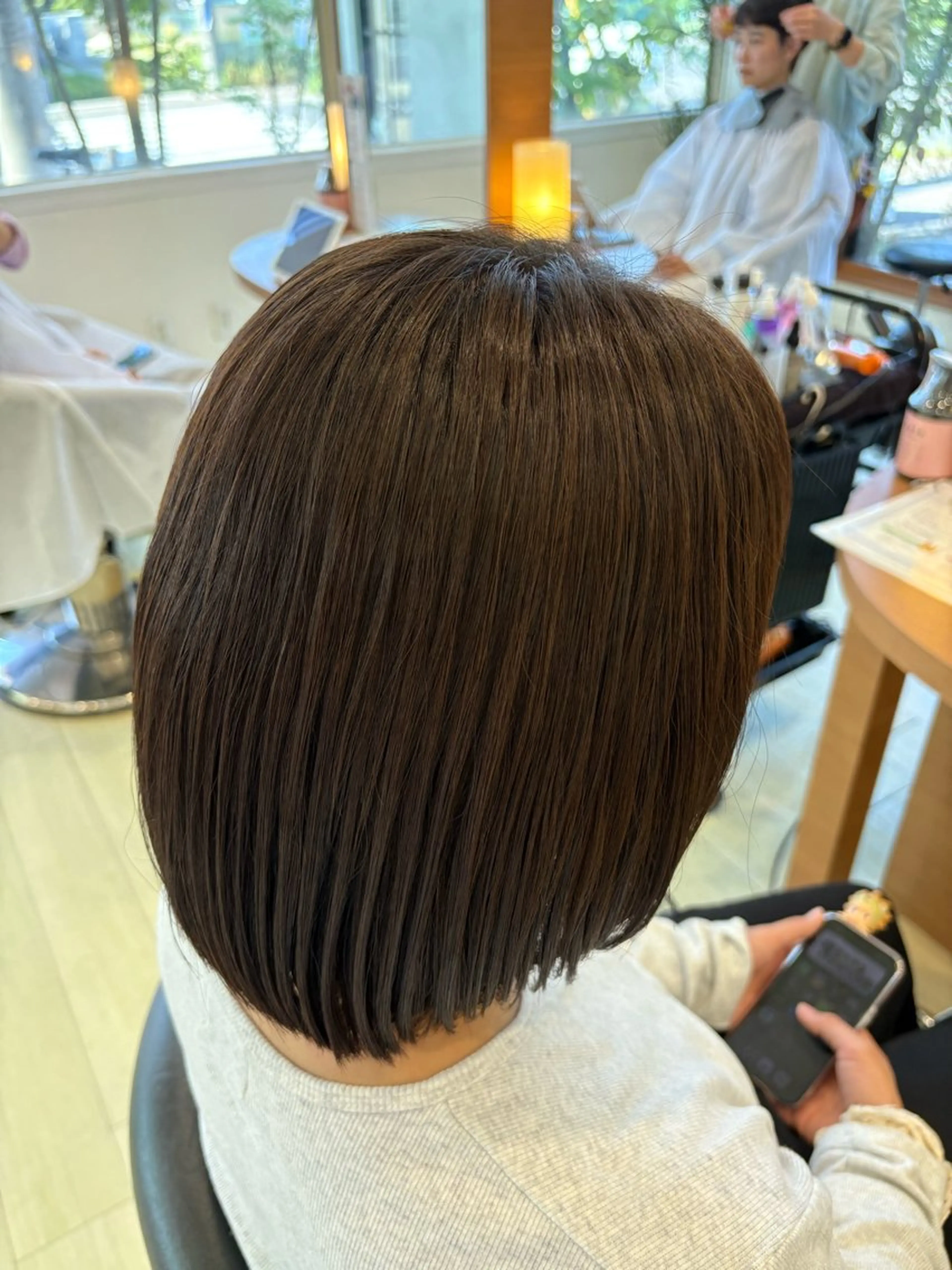 ショート カラー ヘアカラー 艶カラー✨ 河津さくらのヘアスタイル