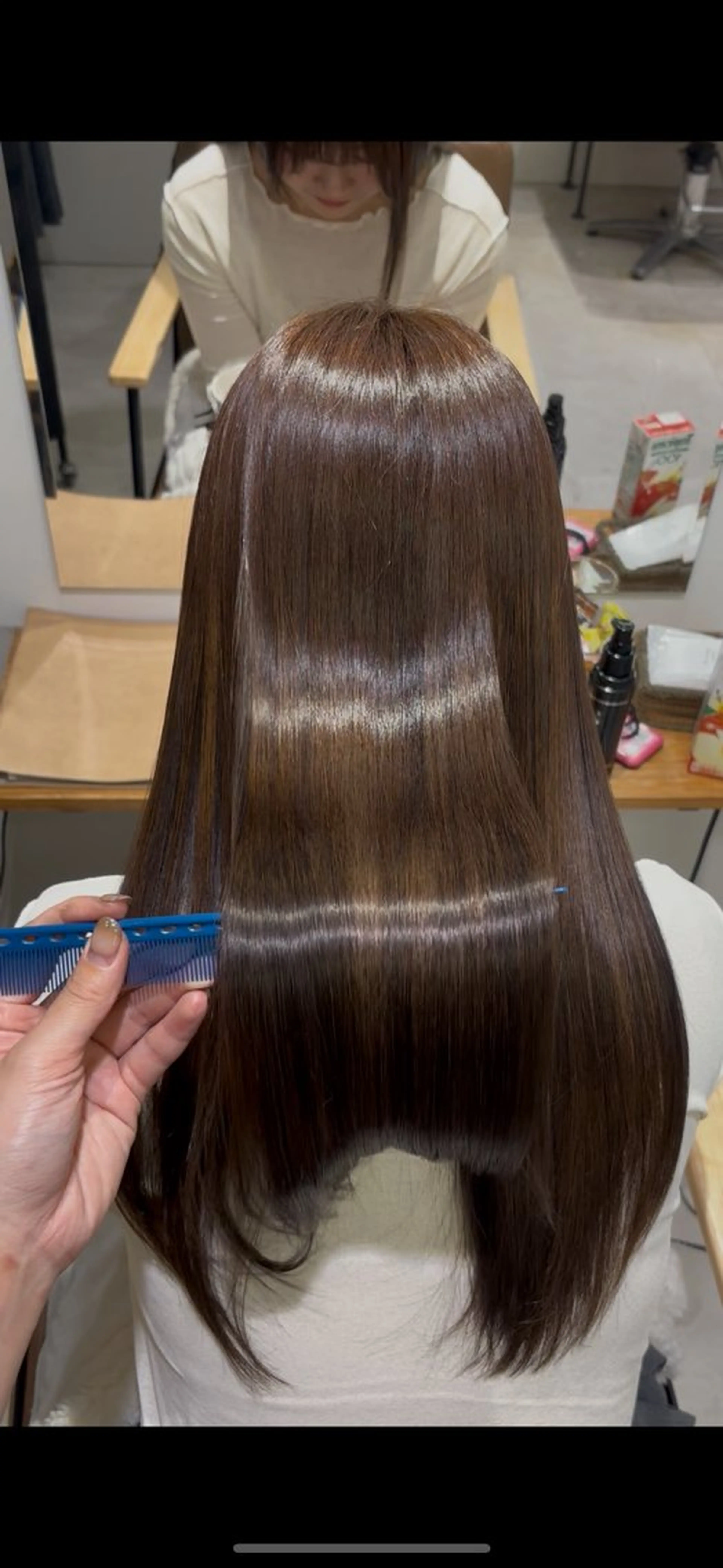 ロング 縮毛矯正 かのん /髪質改善/大阪梅田のヘアスタイル
