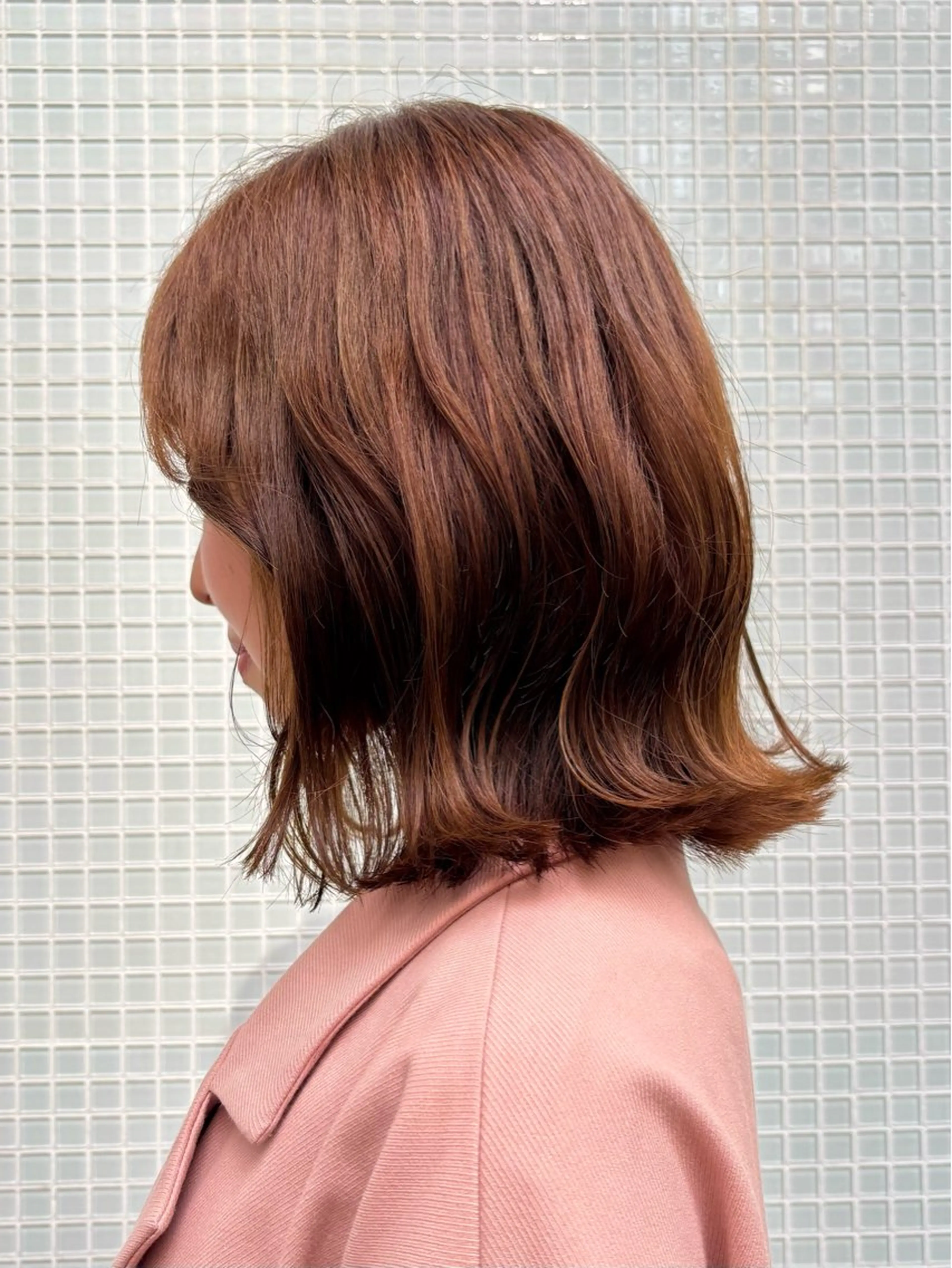 ミディアム カラー カット ヘアカラー トリートメント みぞぐち じゅりのヘアスタイル