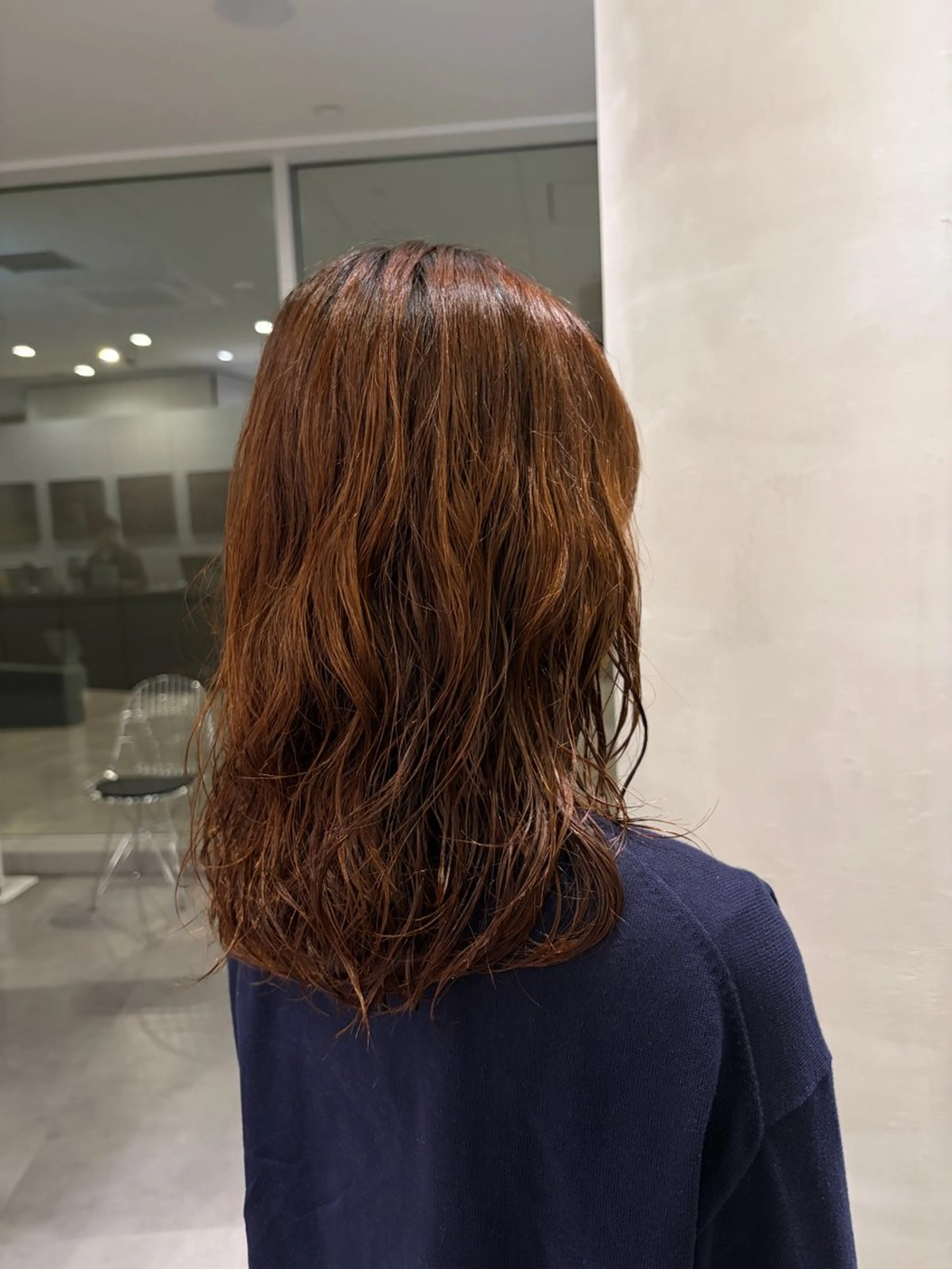 セミロング パーマ パーマ カット／ブリーチ🐏 モデル募集中 ナナホのヘアスタイル