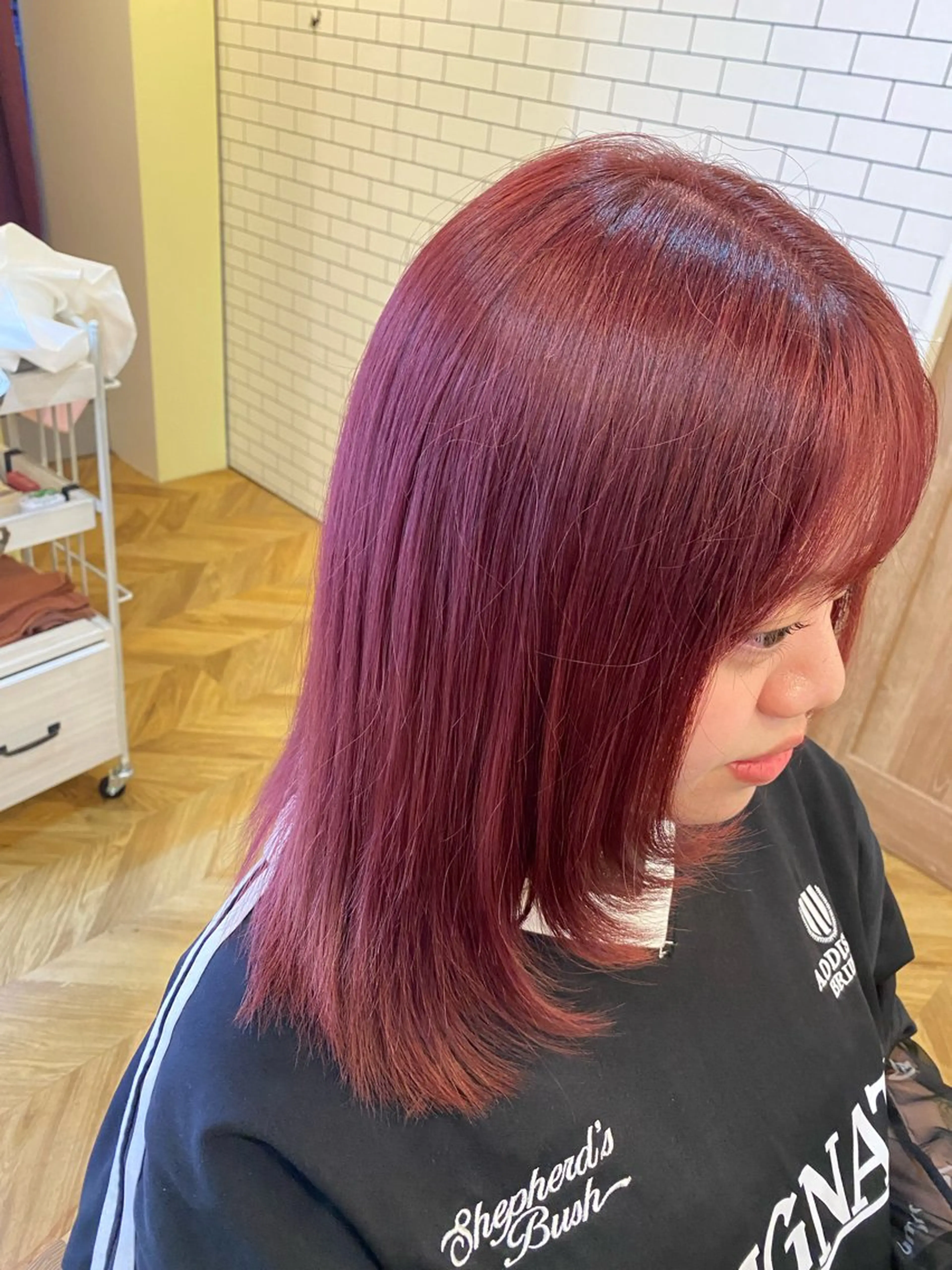 セミロング ヘアカラー 南上 野々佳のヘアスタイル