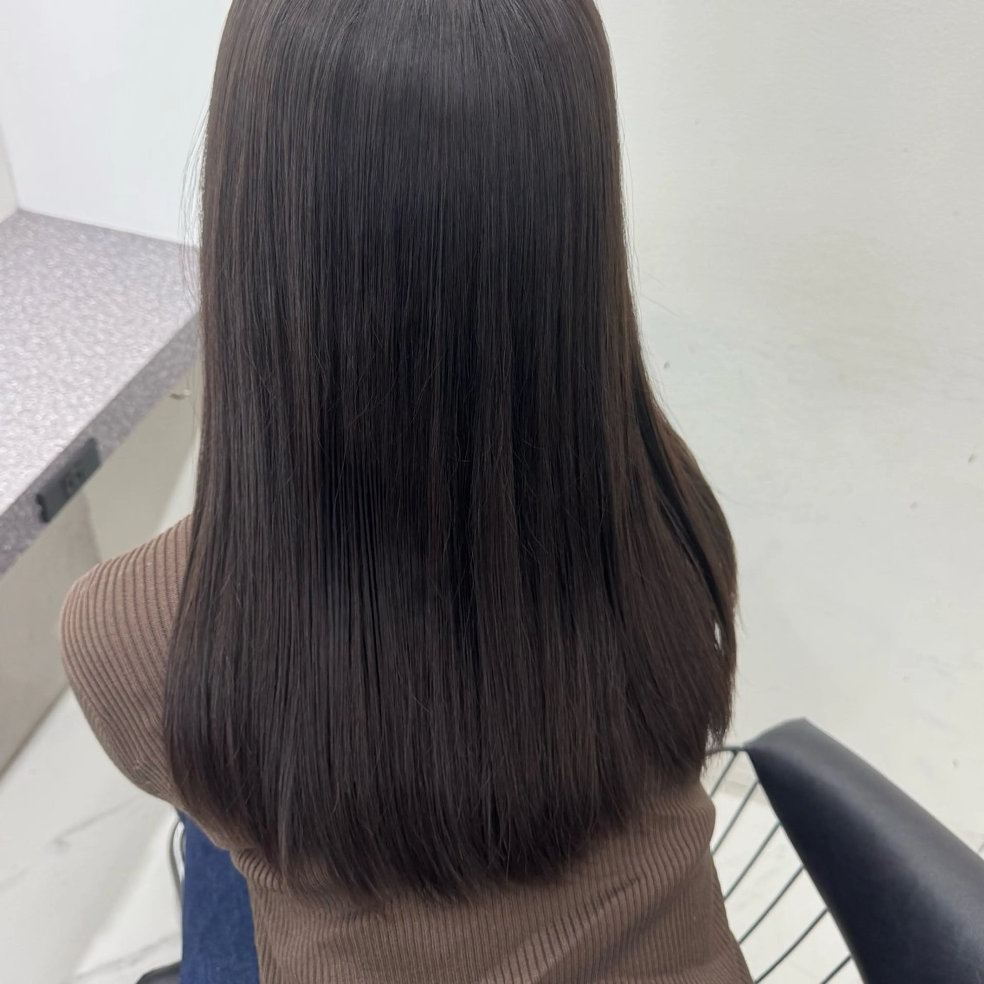 ロング 髪質改善 韓国風ヘア トリートメント カット 縮毛矯正 hina/艶カラー/ 縮毛矯正/梅田のヘアスタイル