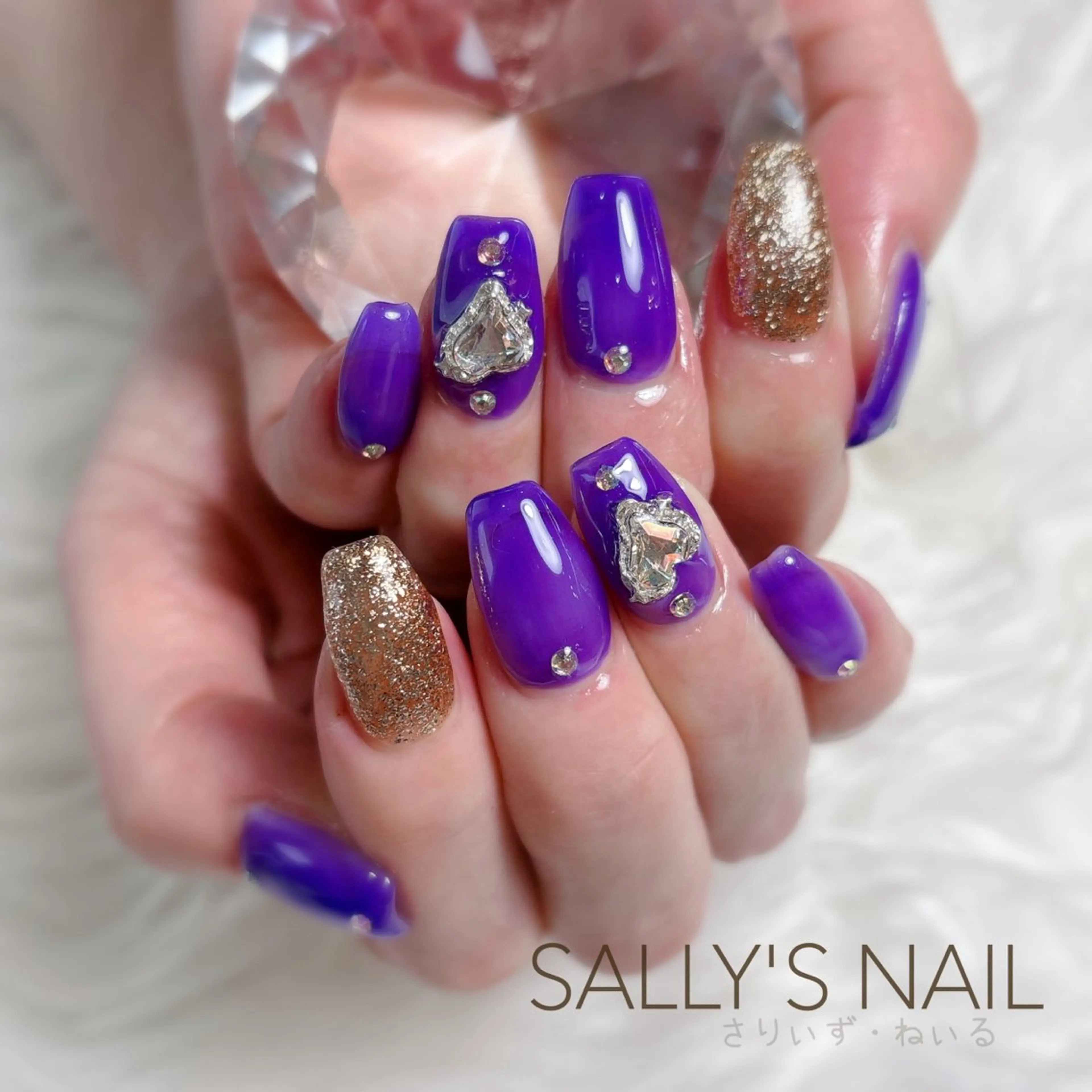 ネイル パープル 野村 リサのネイルデザイン
