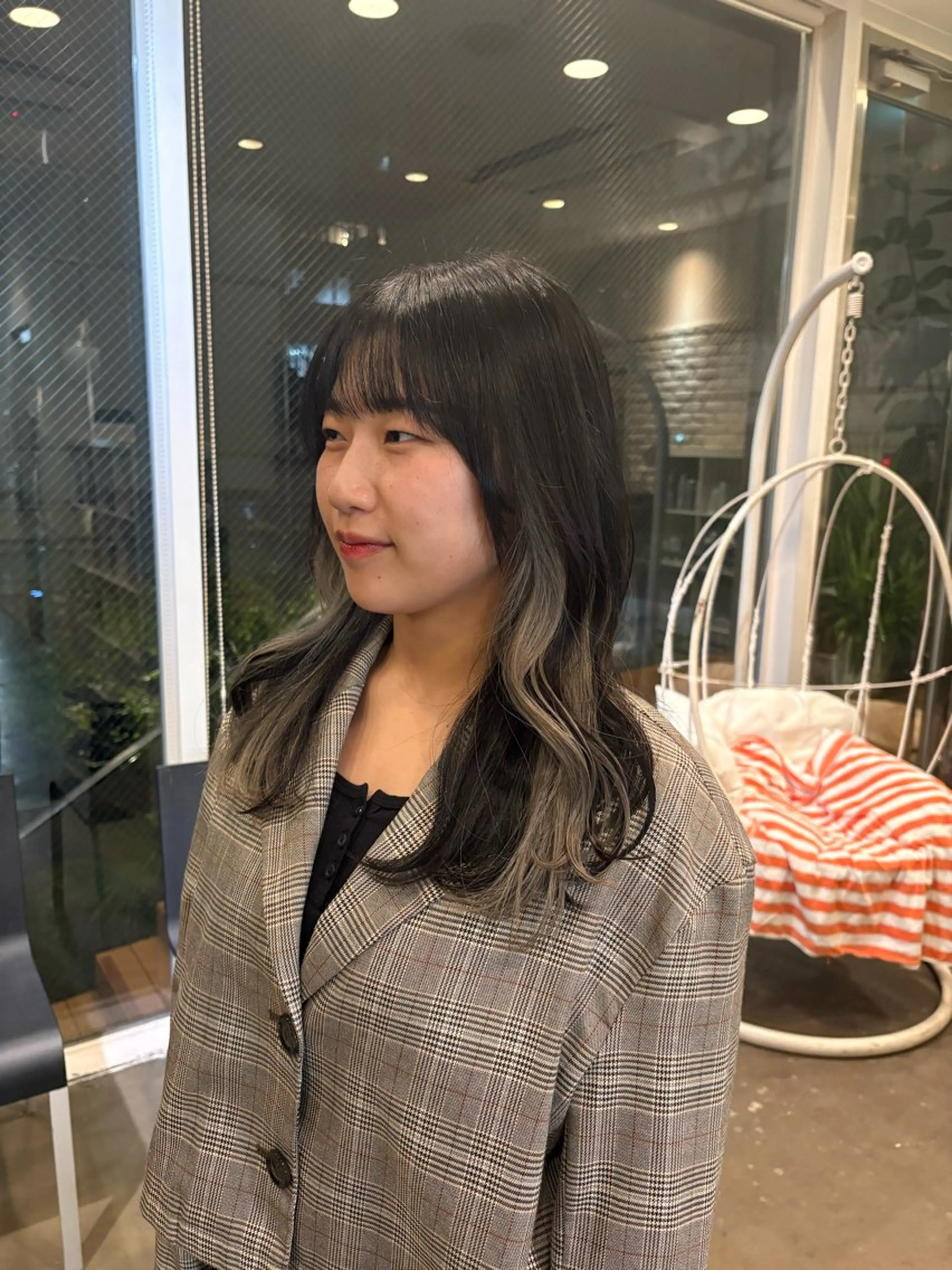 カラー ブリーチ インナーカラー ヘアカラー トリートメント nonoka/ボブ/ 暖色カラー/表参道のヘアスタイル