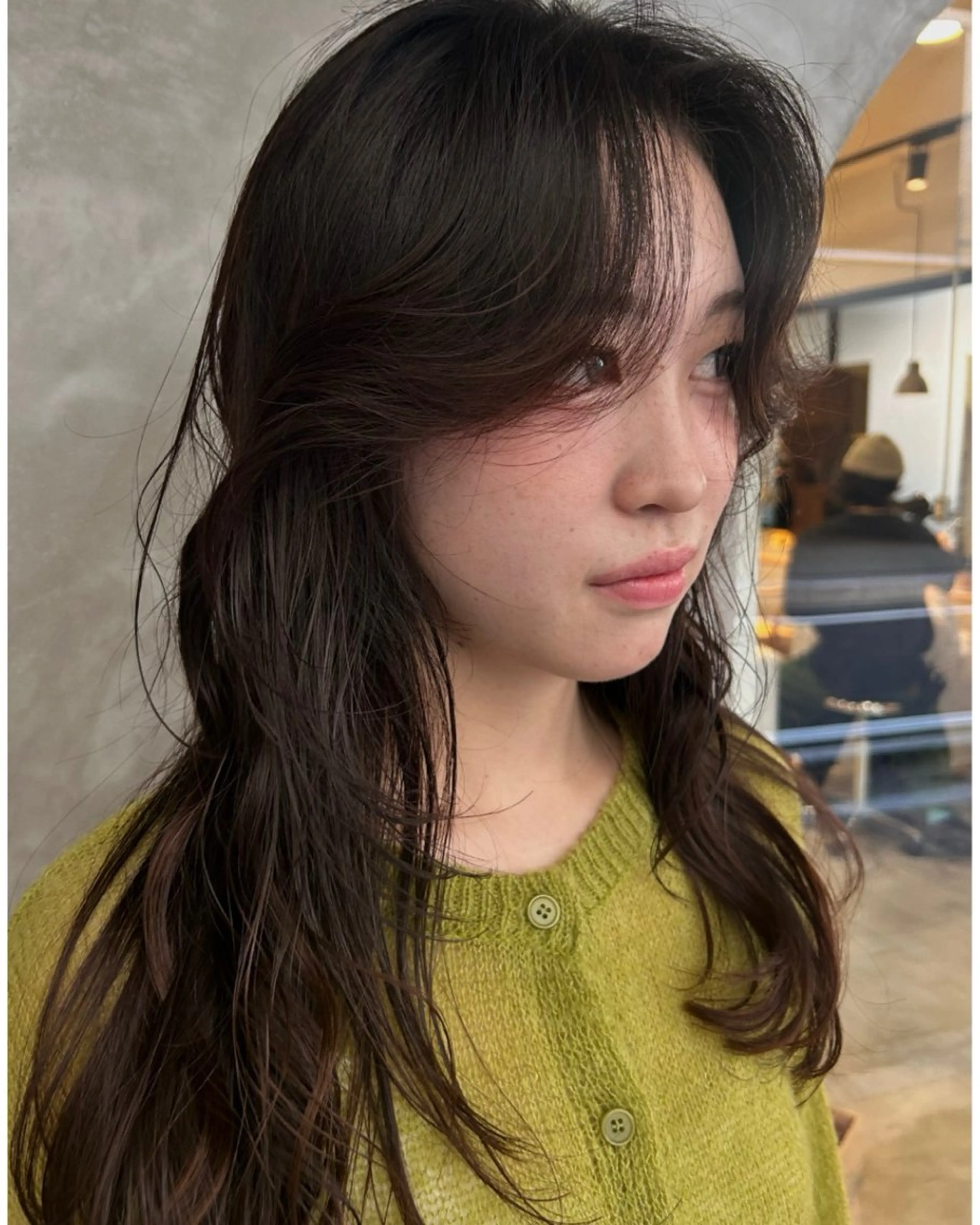 セミロング デザインカット/ パーマ/nanaのヘアスタイル