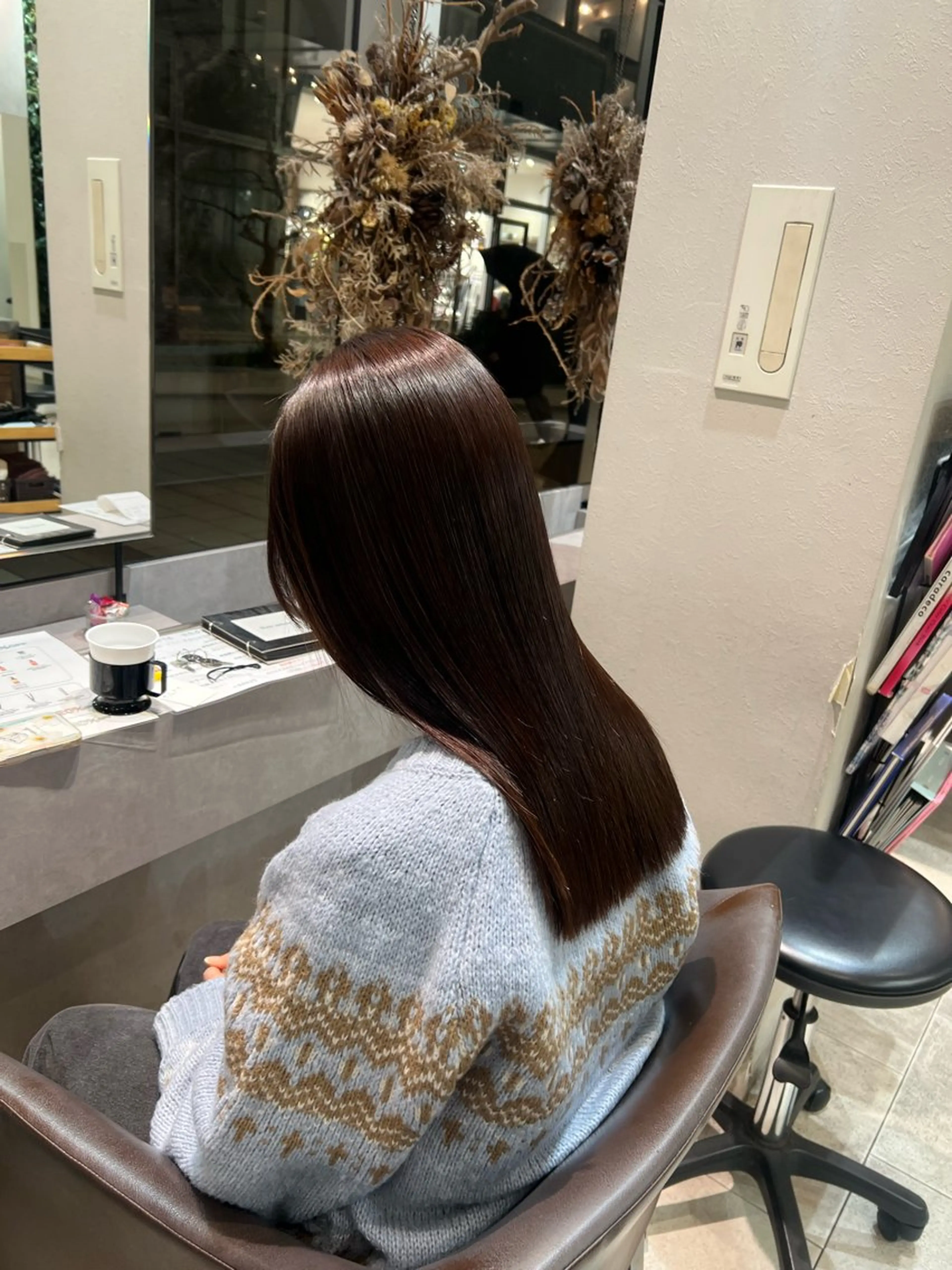 ロング パーマ 髪質改善 トリートメント 酸性ストレート ストレートパーマ 縮毛矯正 🫧Ai/ ロロネー森ノ宮💖のヘアスタイル