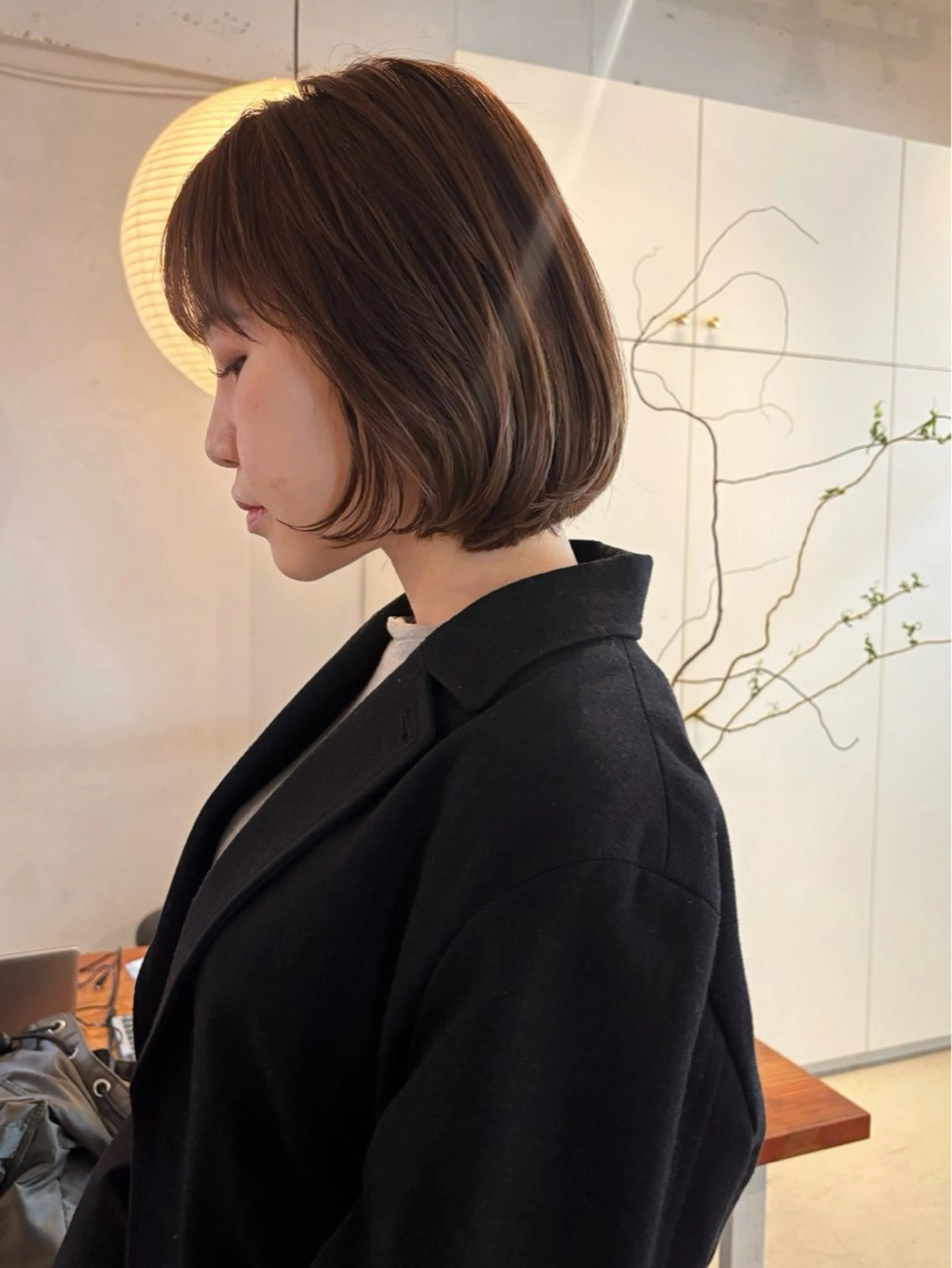 ショート ボブ カット ヘアカラー トリートメント 🍑透明感hair ・NENE🍑のヘアスタイル