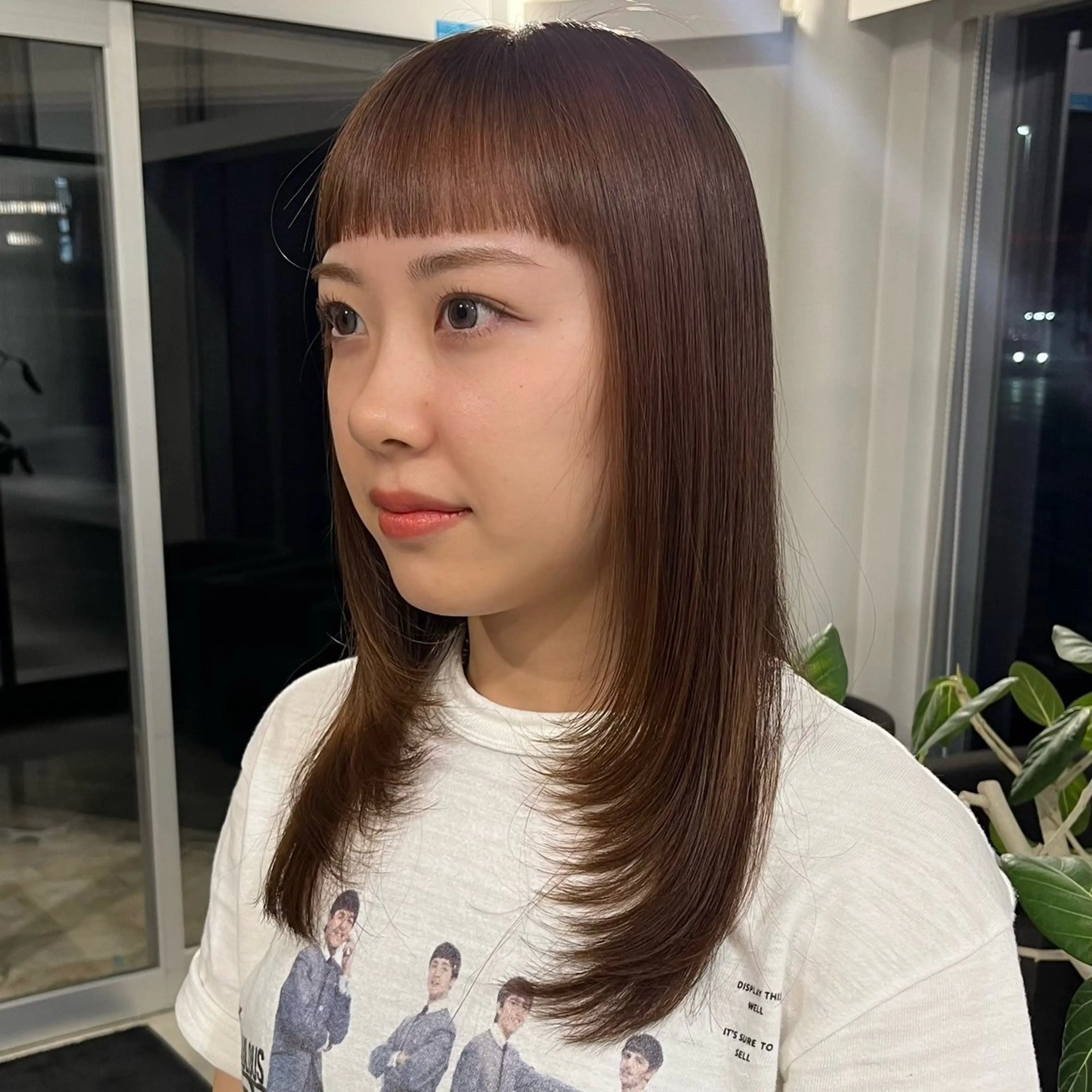 セミロング パーマ カット 縮毛矯正 トリートメント パーマ/ハイトーン/ レイヤー/伊藤萌のヘアスタイル