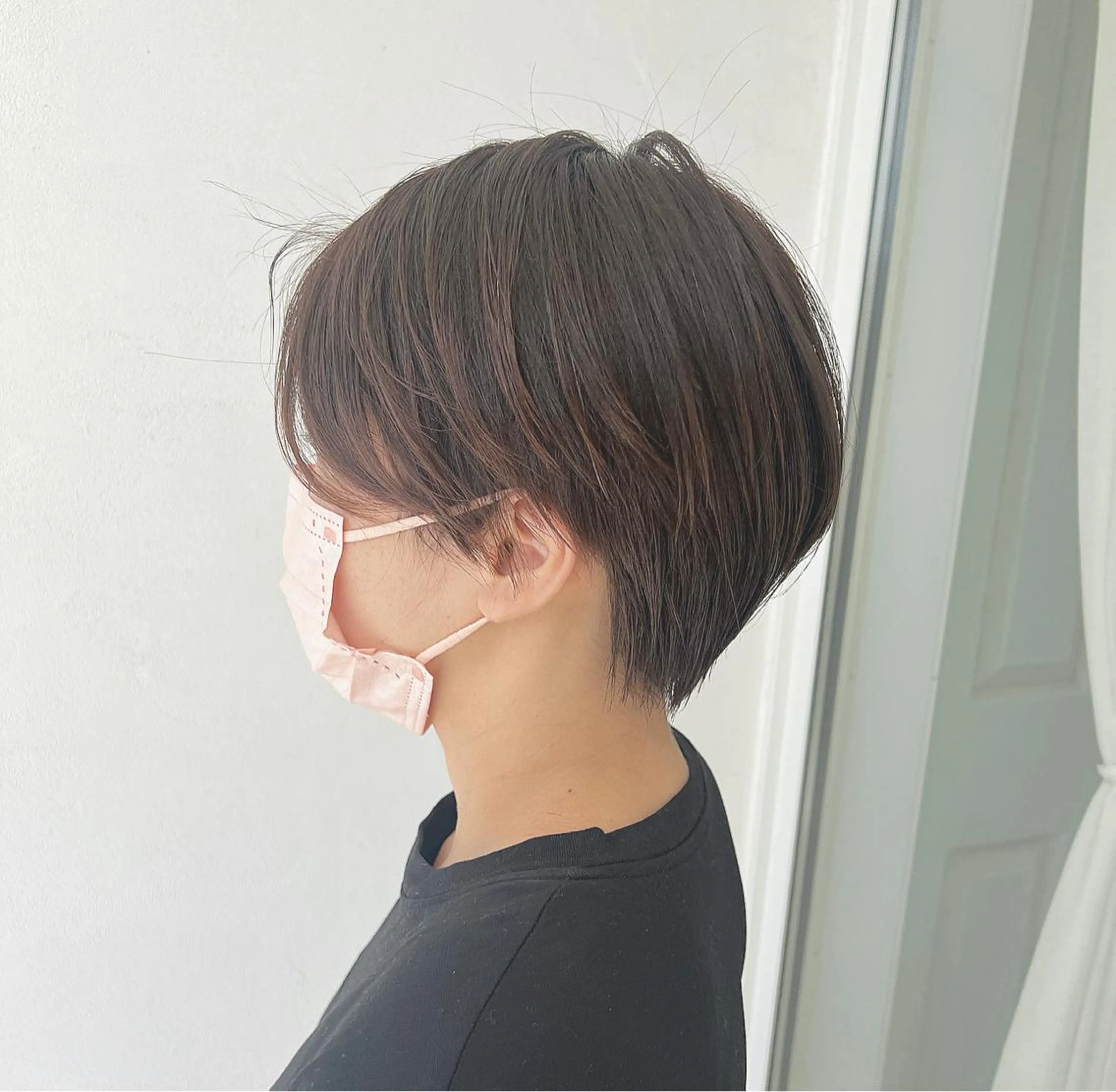 ショート ショートヘア カット 切りっぱなしボブ 👩🏼ミニボブのヘアスタイル