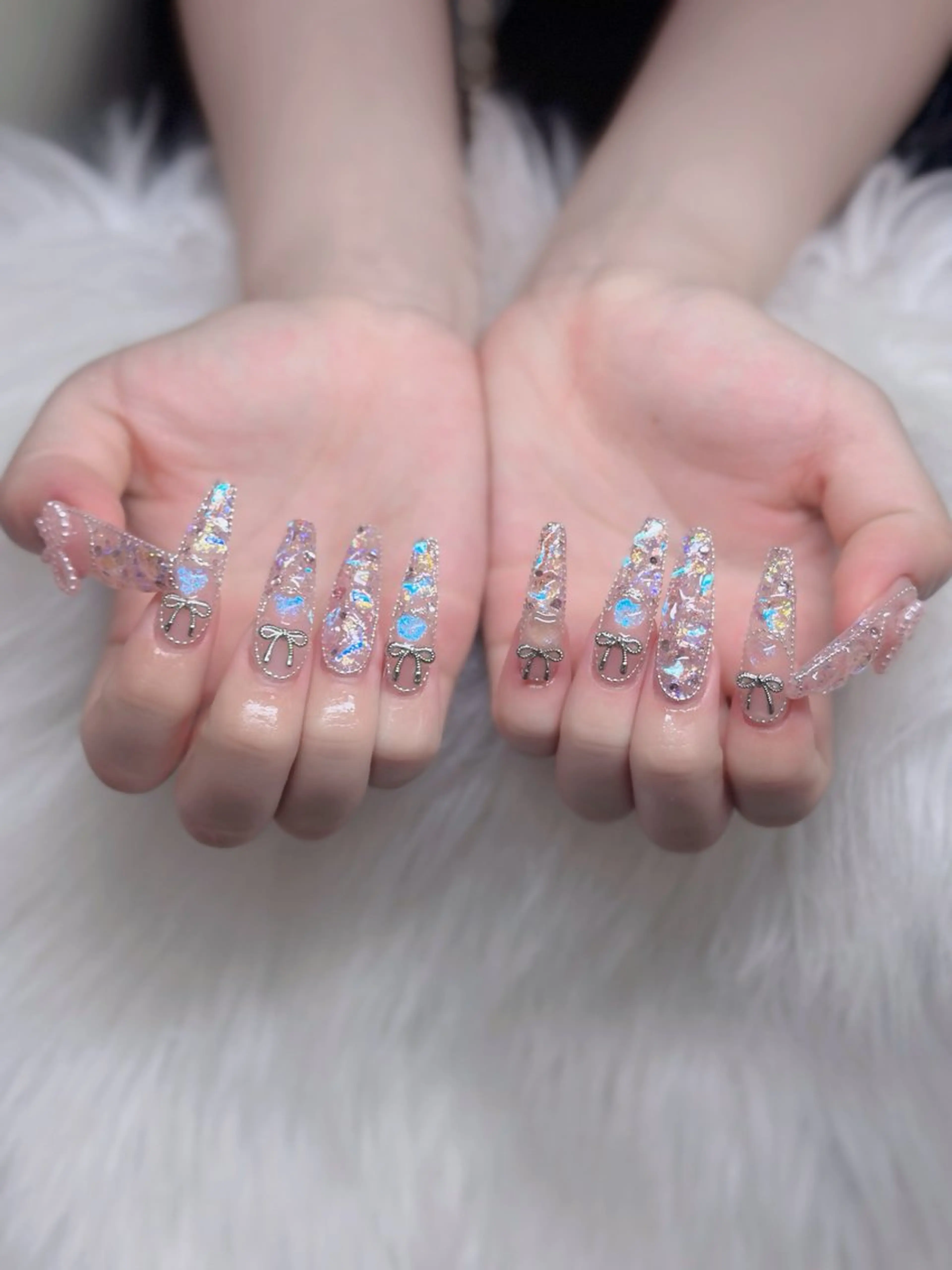 ネイル フットネイル フレンチネイル グラデーション 韓国ネイル ロングネイル Hani Nail XUKAのネイルデザイン