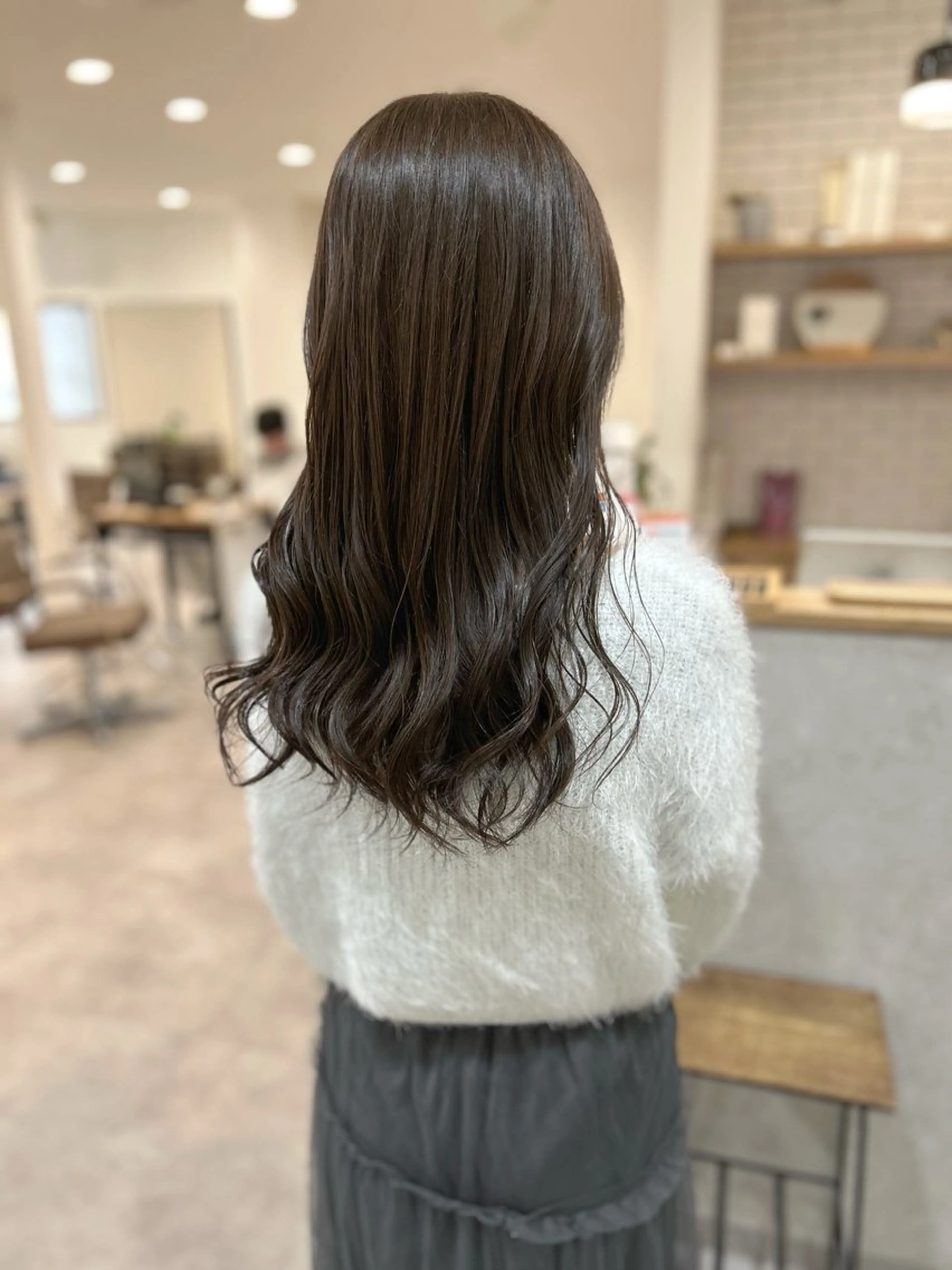 ロング カラー ブリーチ 透明感カラー ダブルカラー グレージュ ブリーチなしカラー ヘアカラー トリートメント ボブ/ハイトーン 福生Radix 下田のヘアスタイル