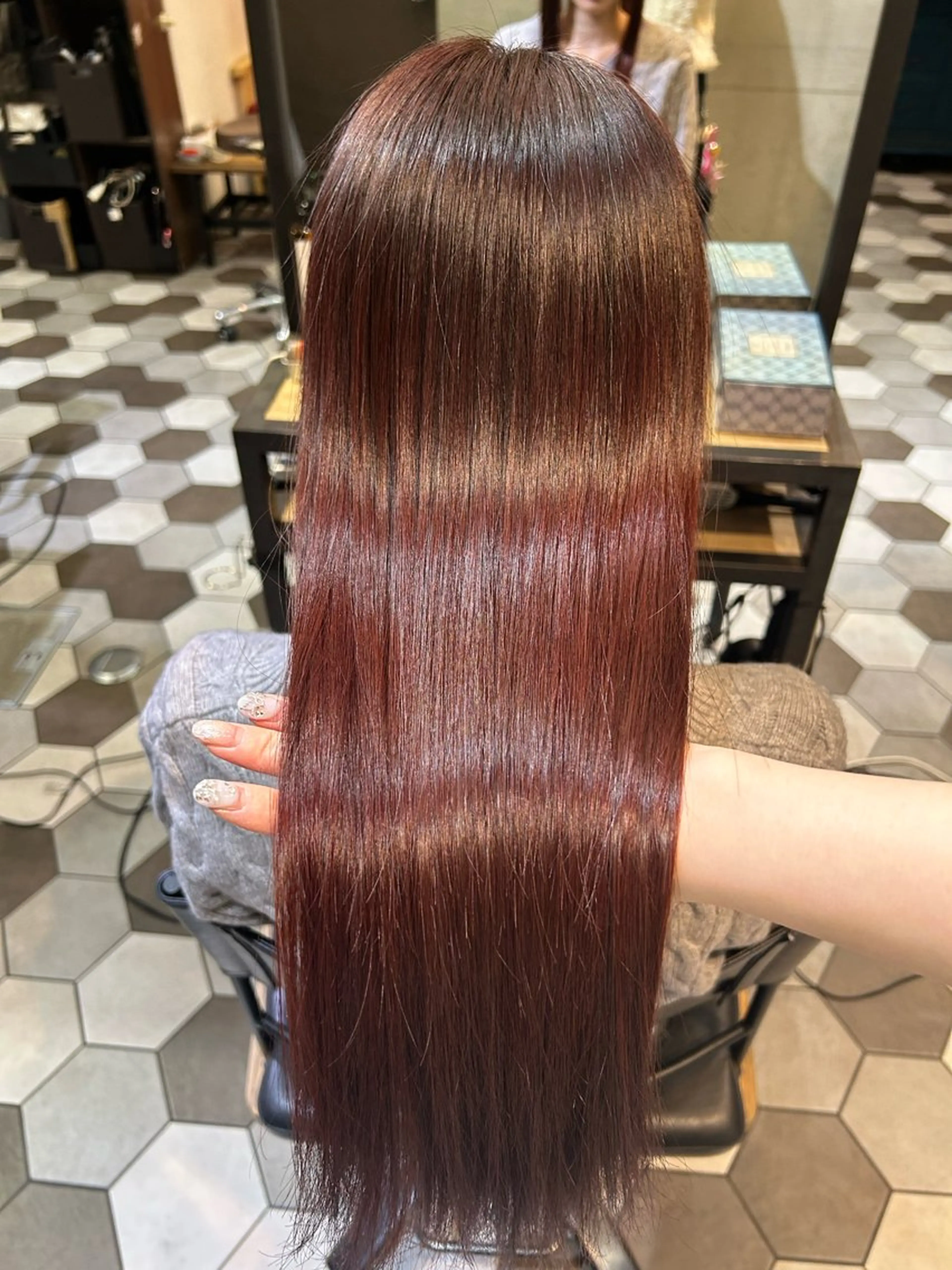 ロング カラー ninaアイドル前髪 ×透明感🎀のヘアスタイル