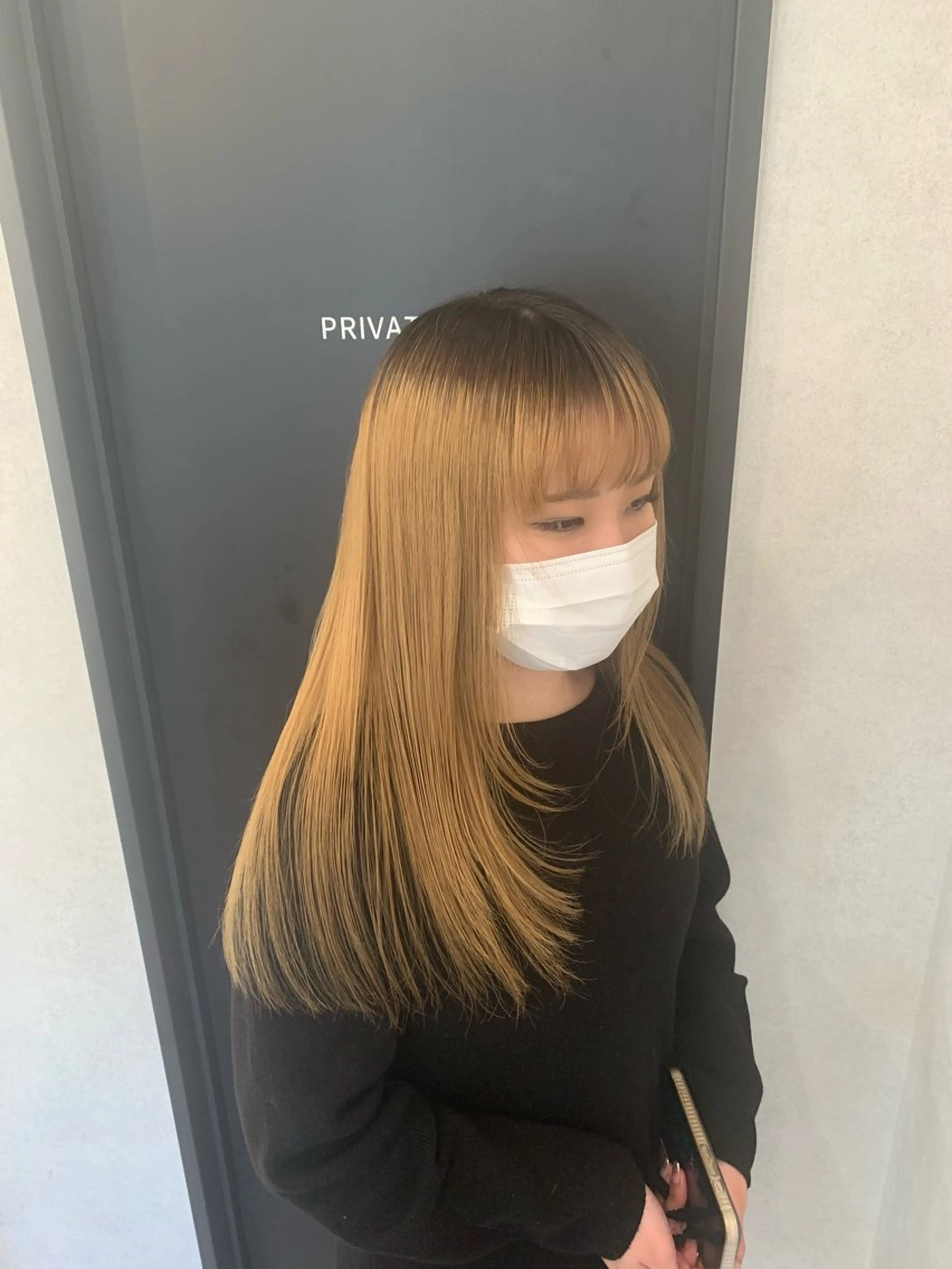 ロング 顔まわりレイヤー レイヤーカット 臼井 真人のヘアスタイル