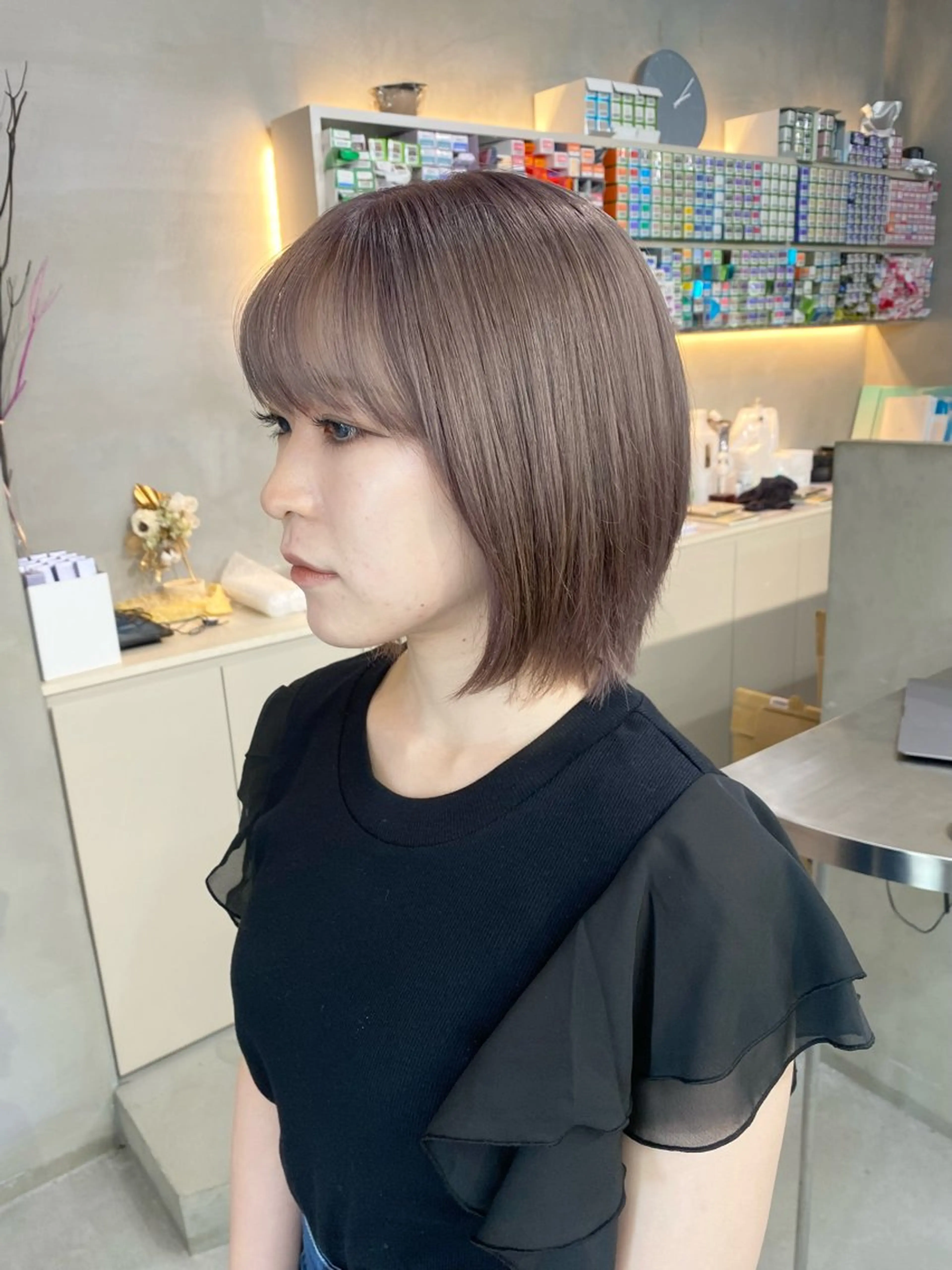 ショート カラー ヘアカラー 前橋 姫奈のヘアスタイル