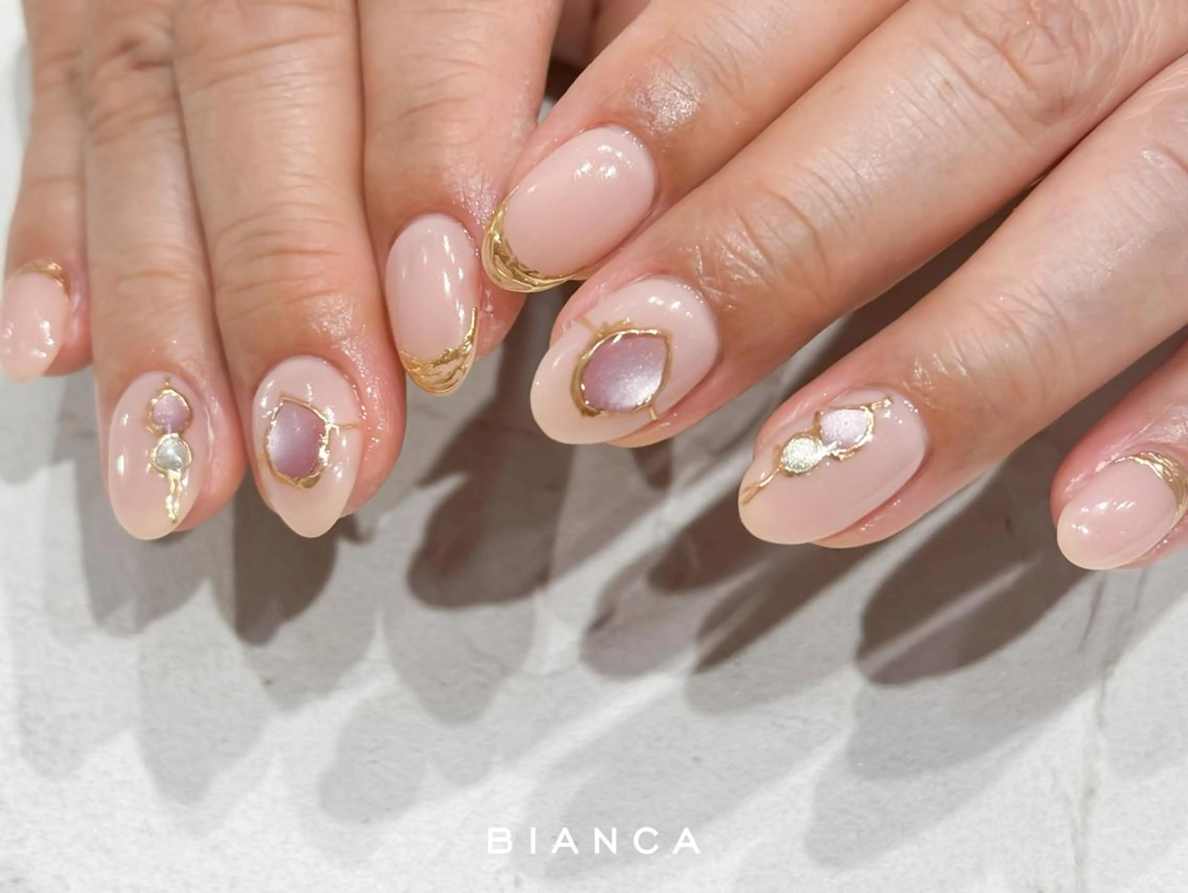 ハンド　【オフ有りの方】持ち込みデザインコース/新規9330円ジェルオフ無料/リピーター様オフ代別途の写真