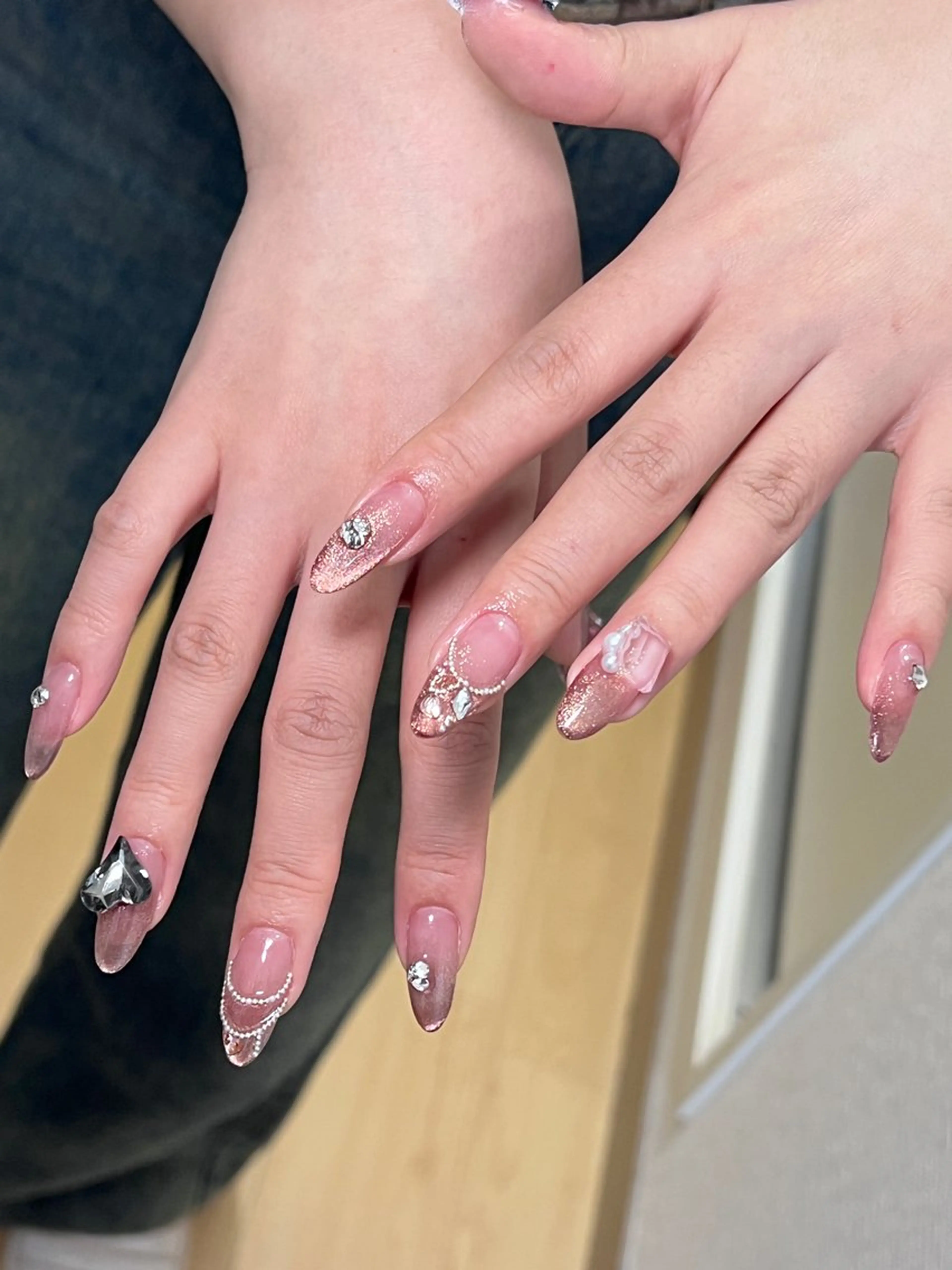 🩷チップ長さ出し🩷10本・持ち込みデザインの写真