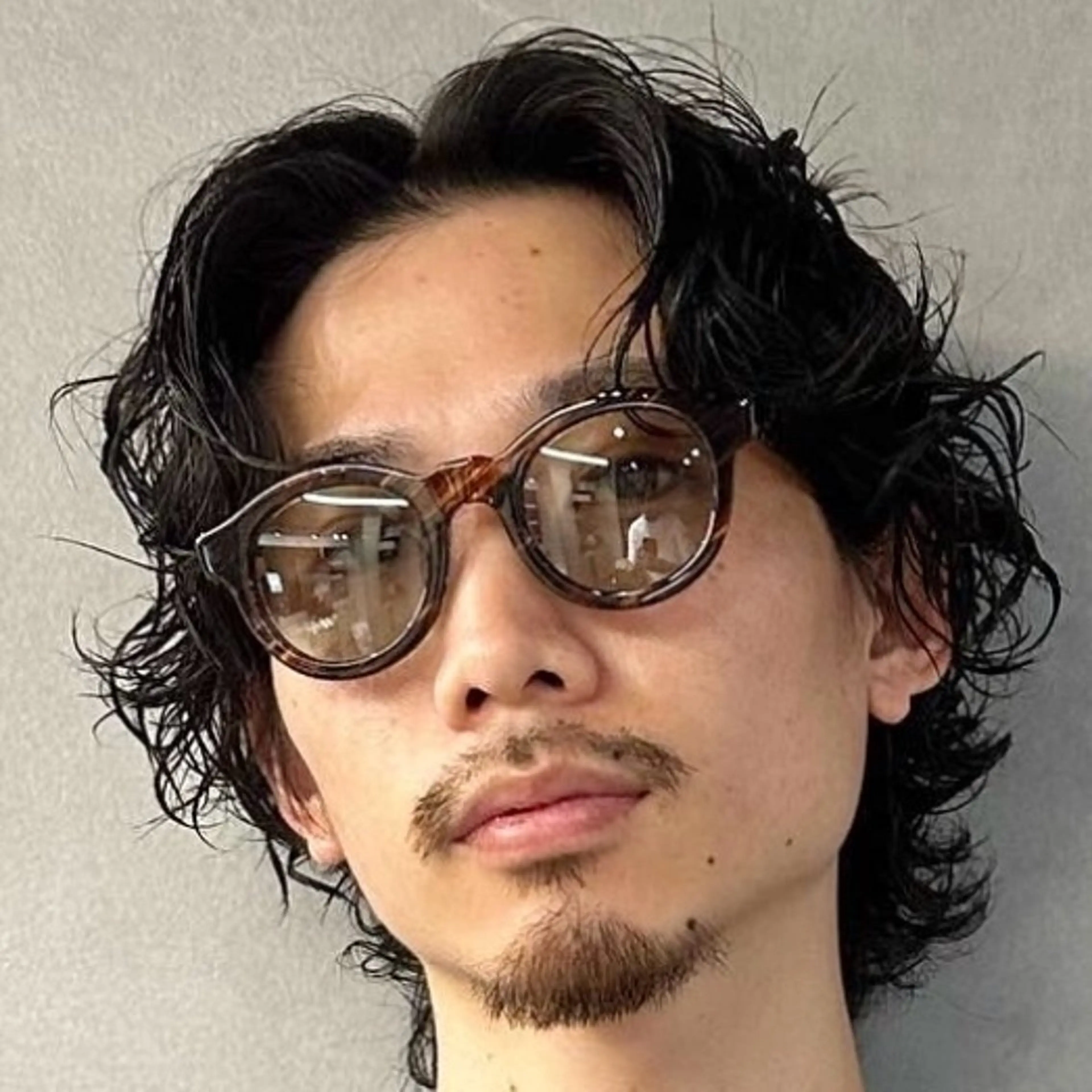 ミディアム パーマ ヘアアレンジ メンズ カット パーマ fifth 石川 凪のヘアスタイル