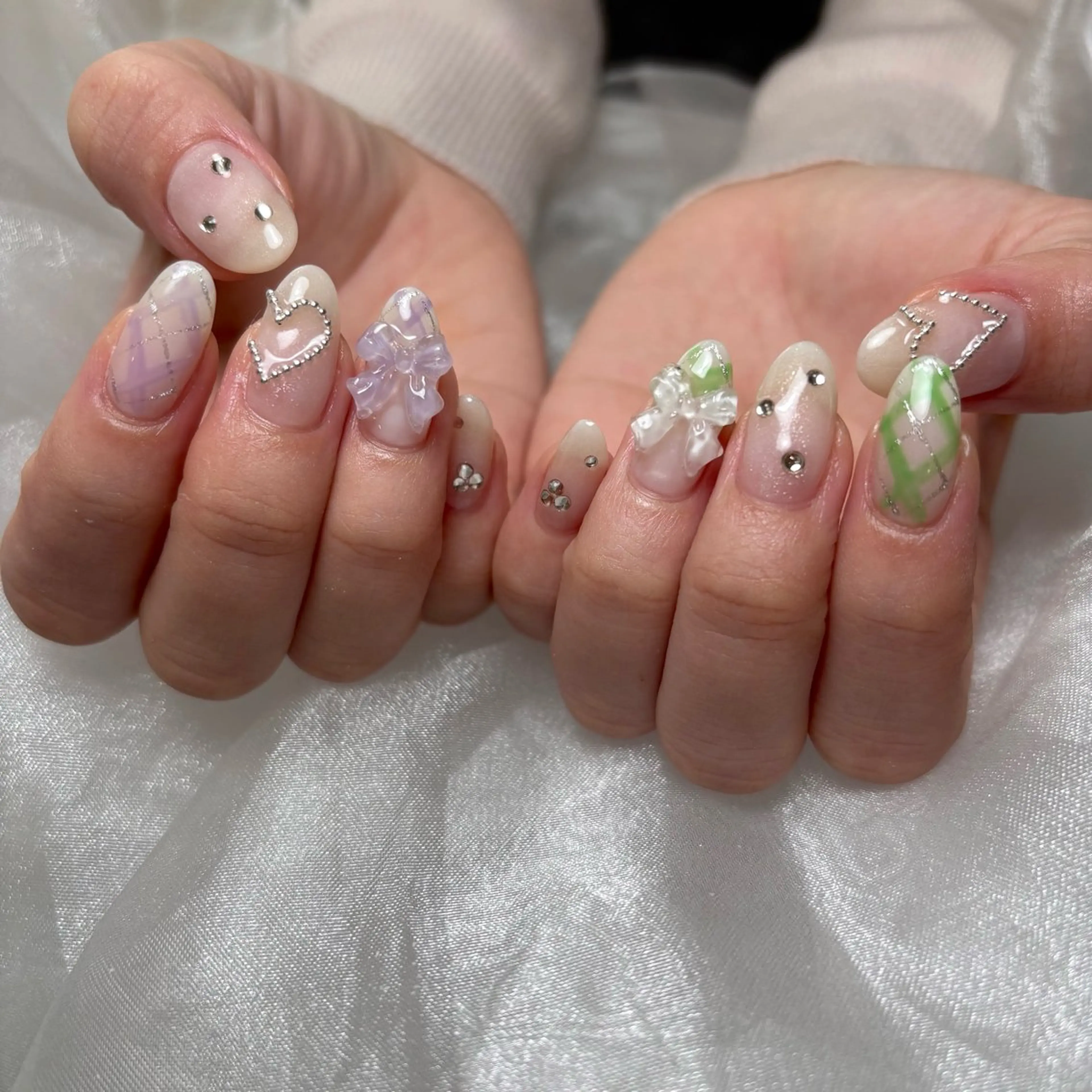 ネイル 持ち込み lieu pre💚 yamadaのネイルデザイン