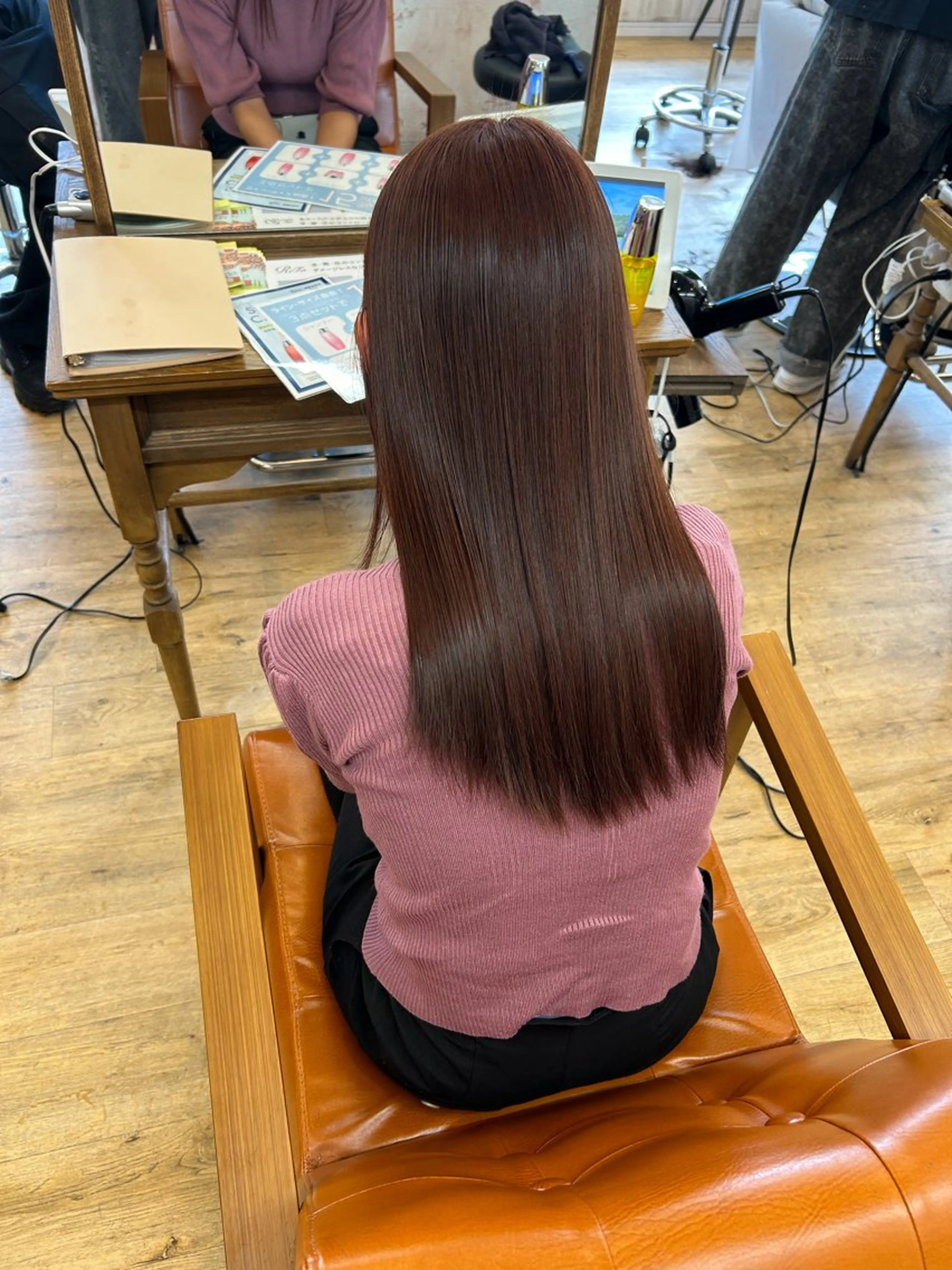 ロング ヘアカラー トリートメント ✨縮毛矯正✨艶髪✨️ 髪質改善✨鴻巣✨️のヘアスタイル