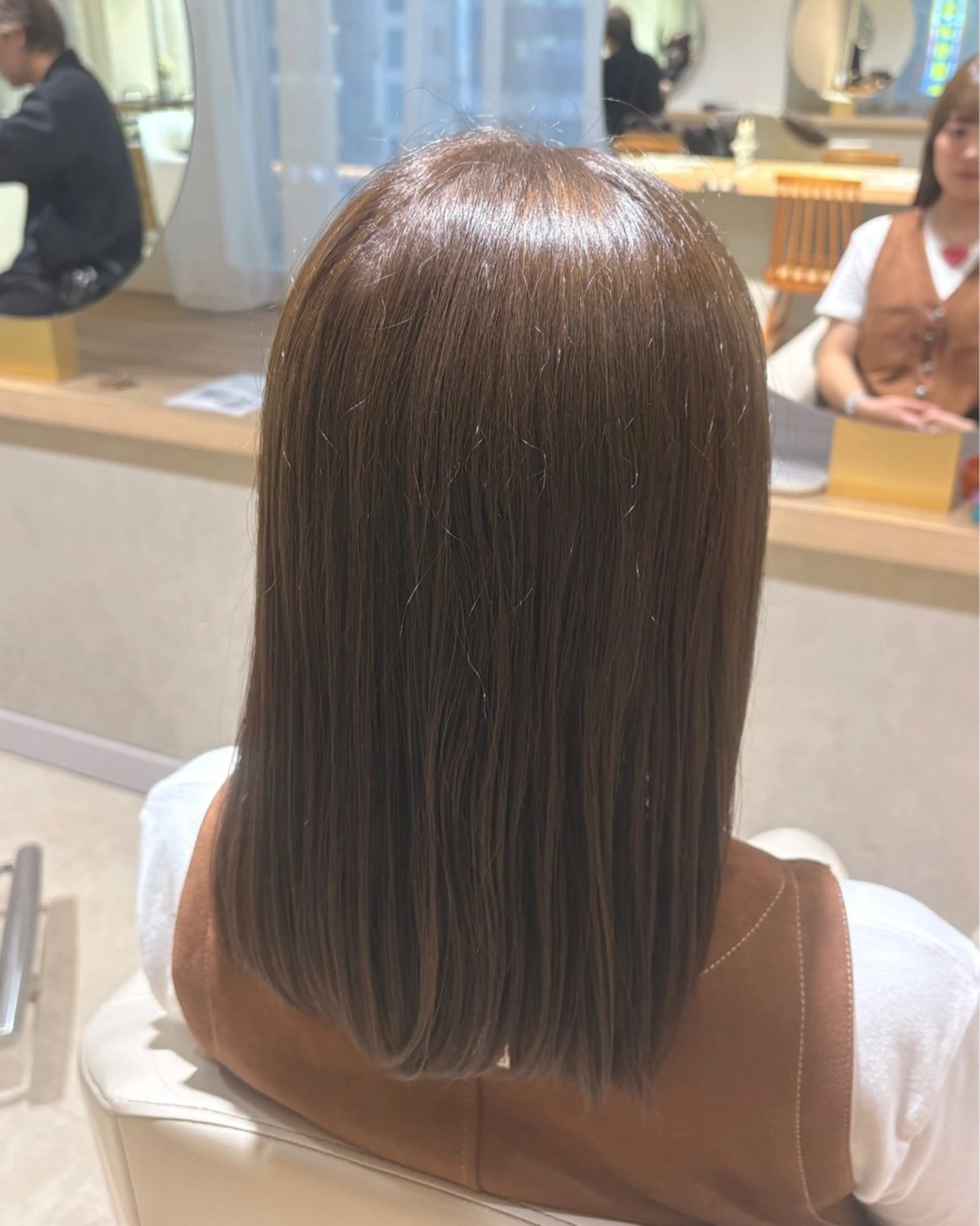 ミディアム カラー アッシュ ベージュカラー ヘアカラー トリートメント 大宮/髪質改善/ yuzuki🌙のヘアスタイル