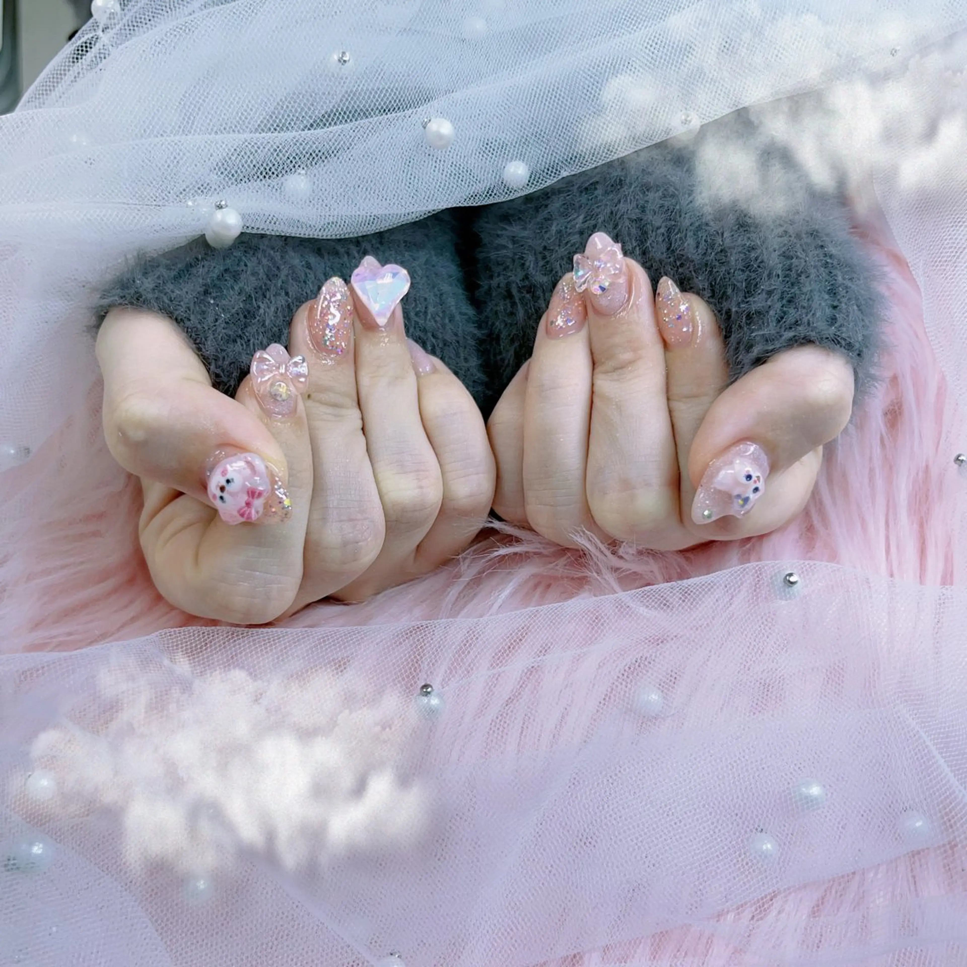 ネイル パーツ全部¥110 サロンミミのネイルデザイン