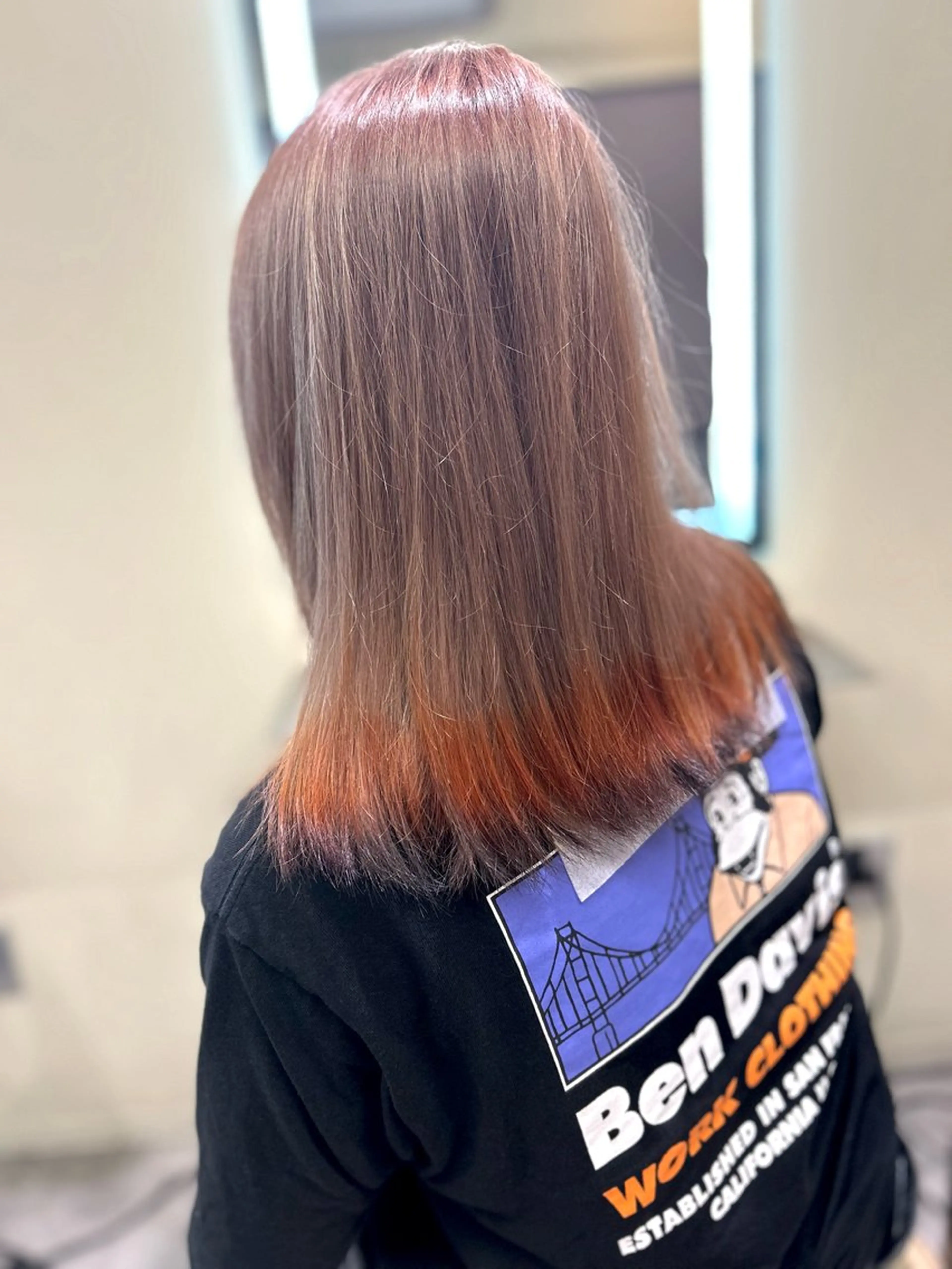 セミロング ショートボブ アッシュ ミストバング 狐カラー ボブ レイヤーカット //金子 聖汰のヘアスタイル