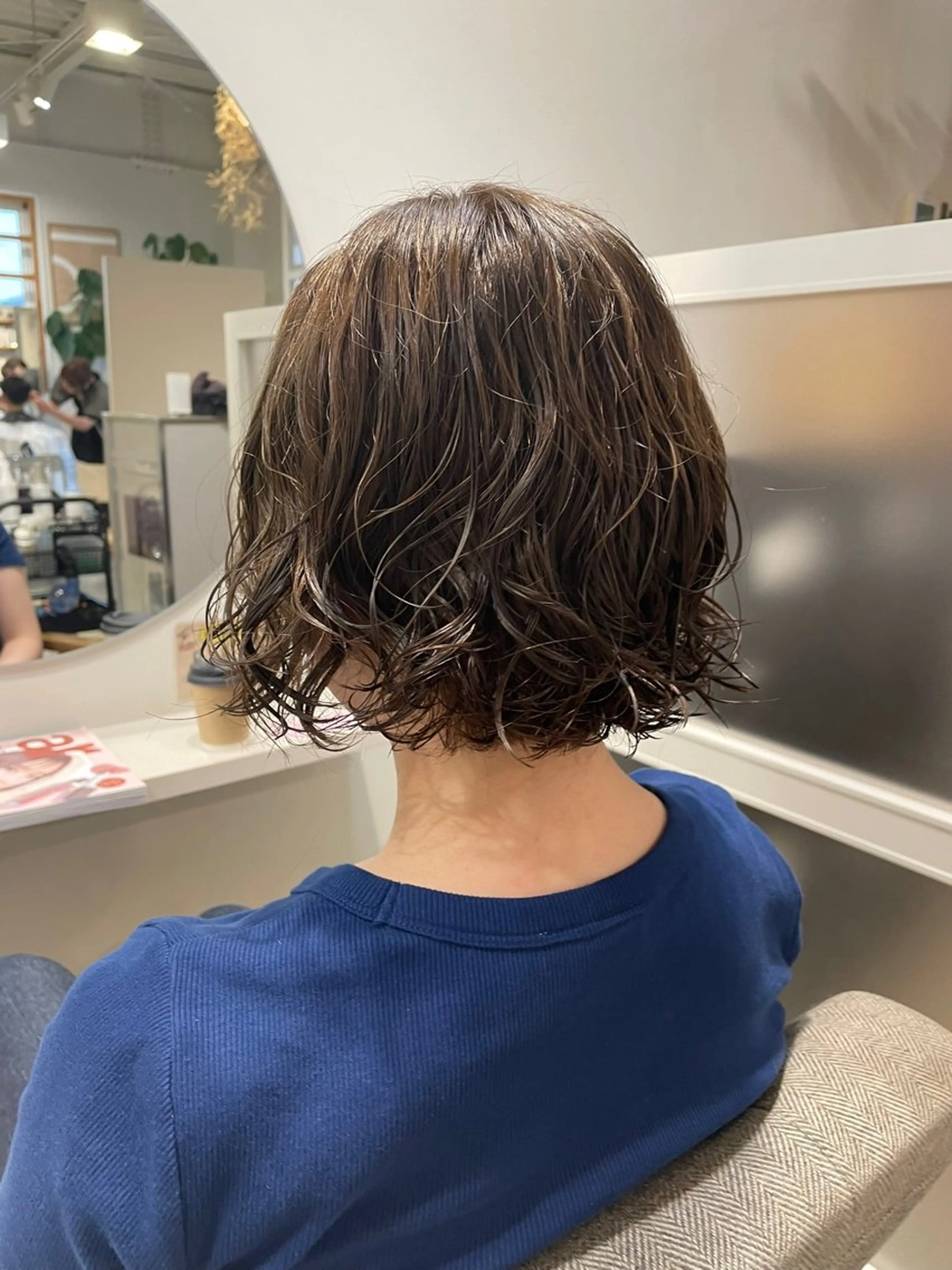 ミディアム パーマ チグサ ミウのヘアスタイル