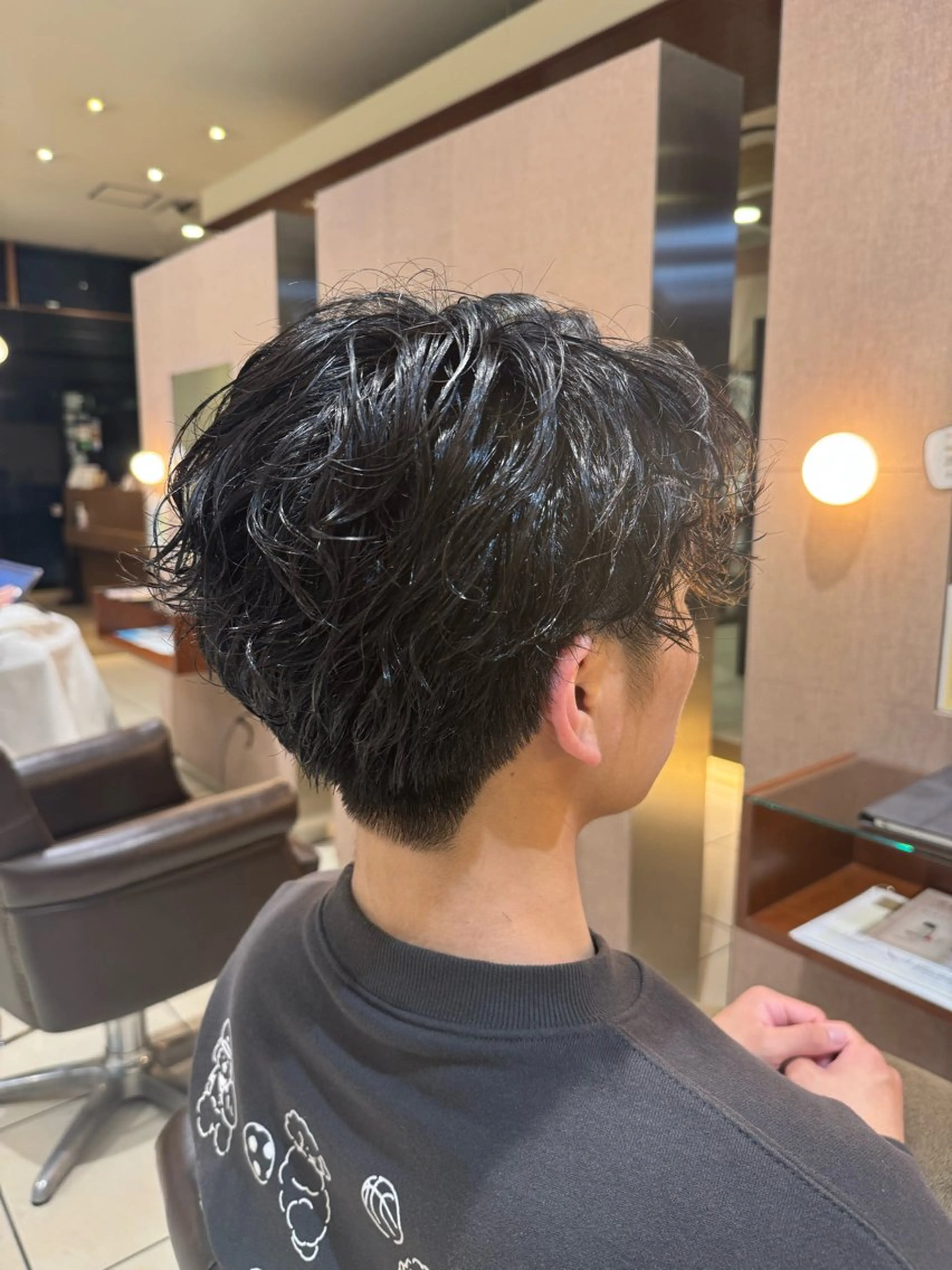 パーマ メンズ カット パーマ 吉長 彩香のヘアスタイル