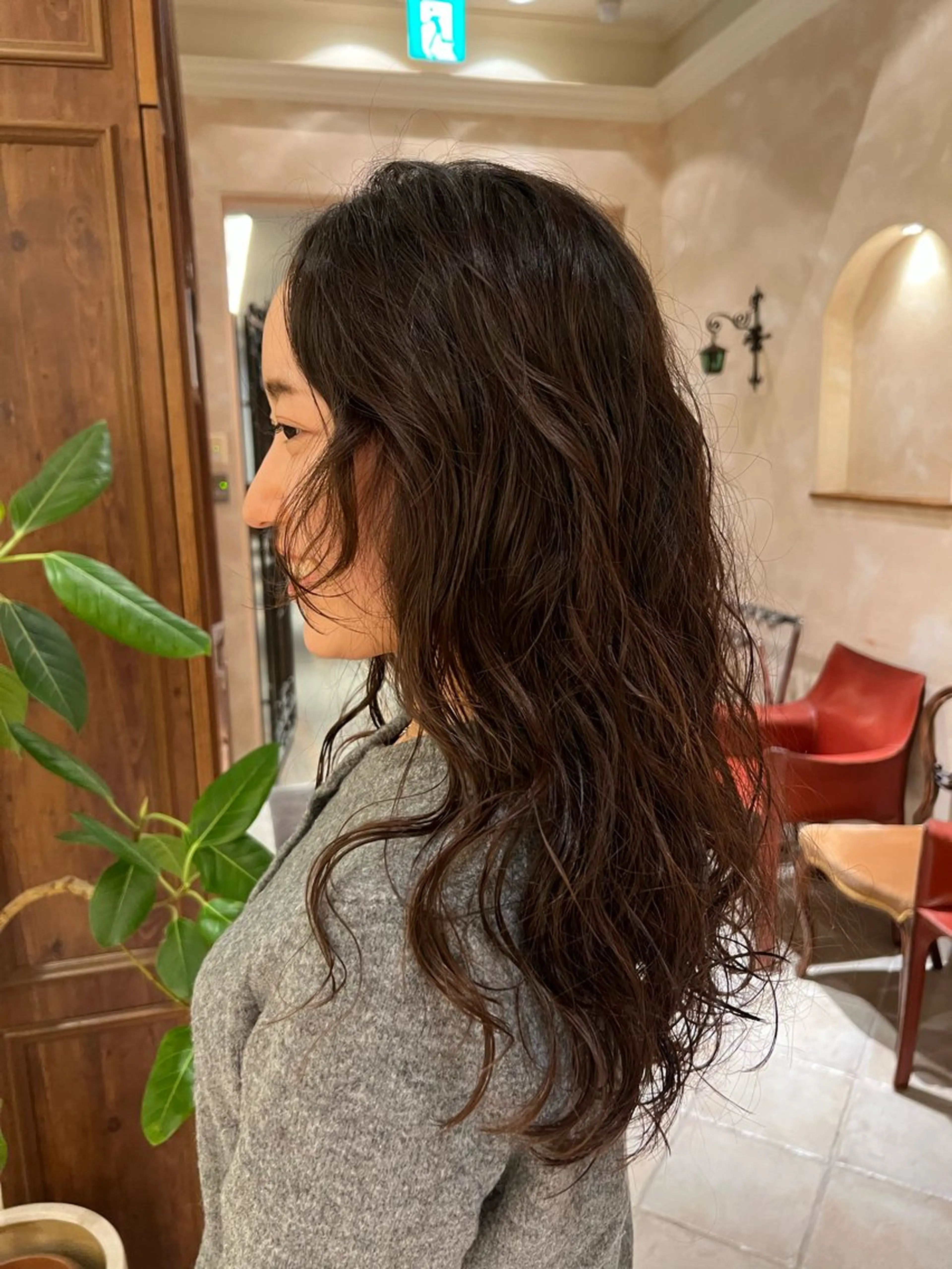 ロング パーマ 有賀 颯天のヘアスタイル