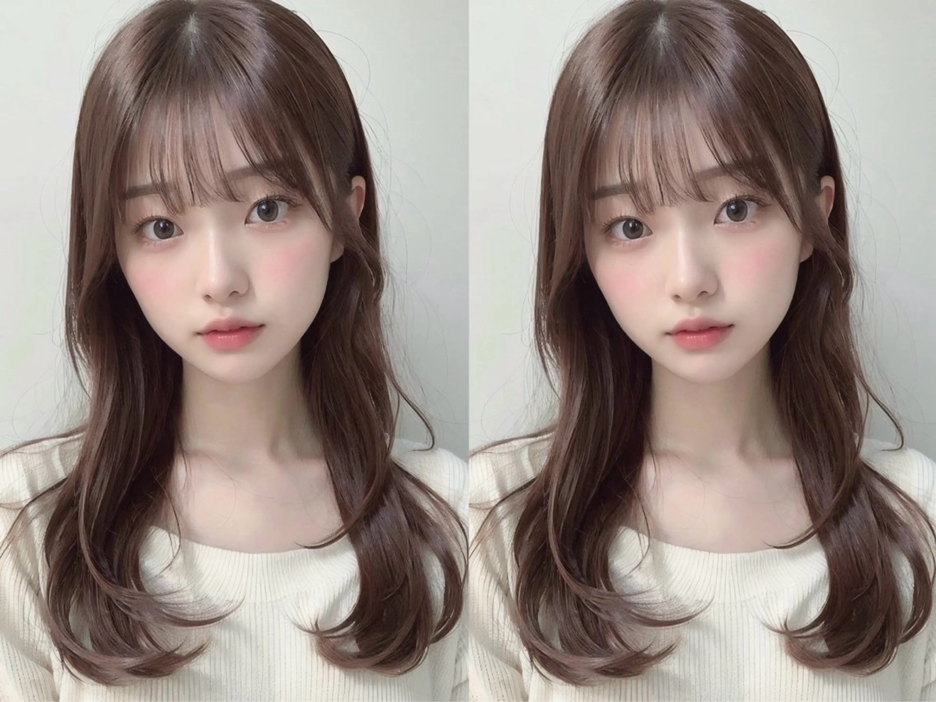 セミロング 🖤🤍石川 アイリ🤍🖤のヘアスタイル