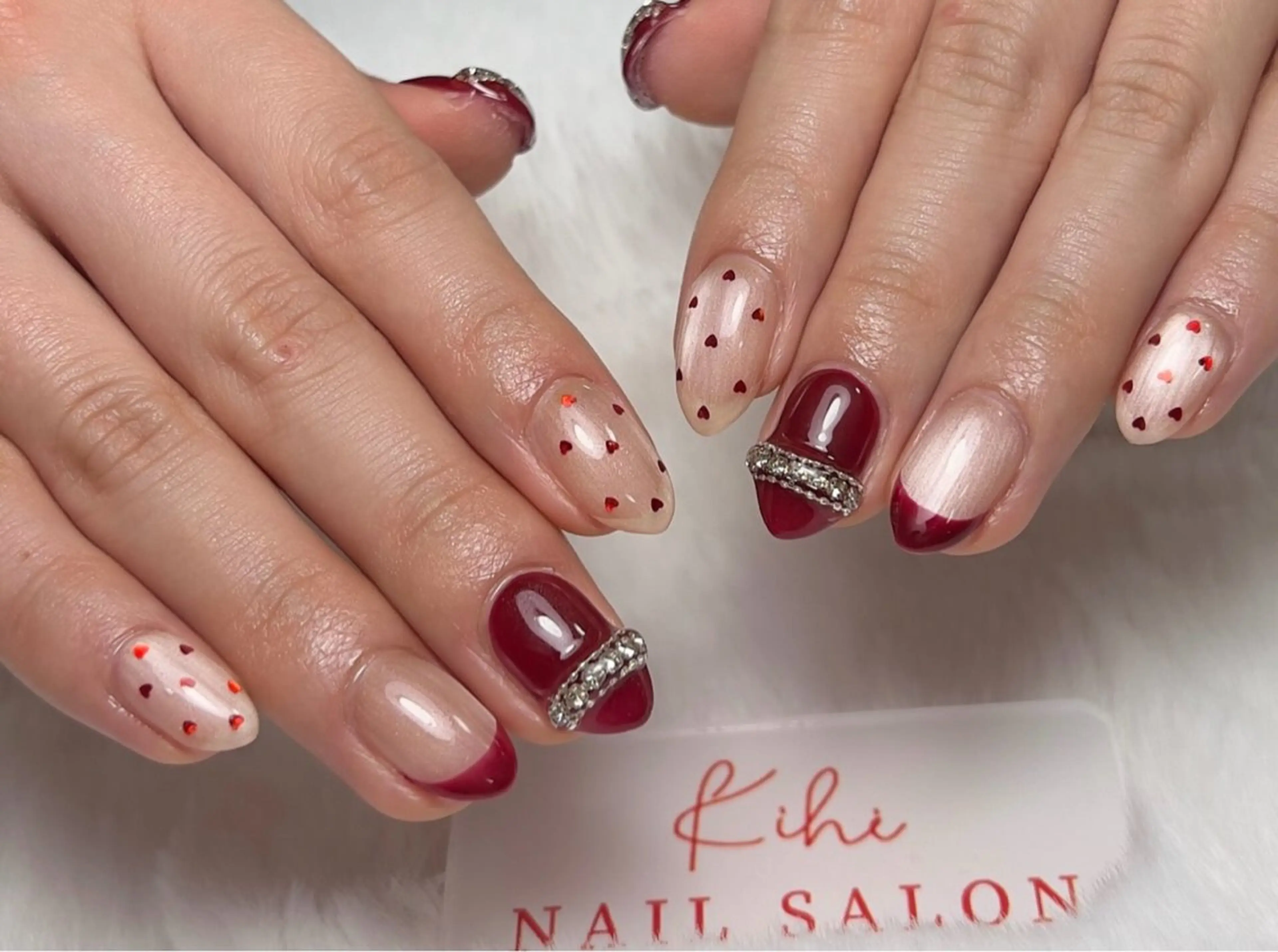 ネイル フレンチネイル ジェルネイル グラデーション 韓国ネイル マグネットネイル ハンドネイル 清水 ユナのネイルデザイン