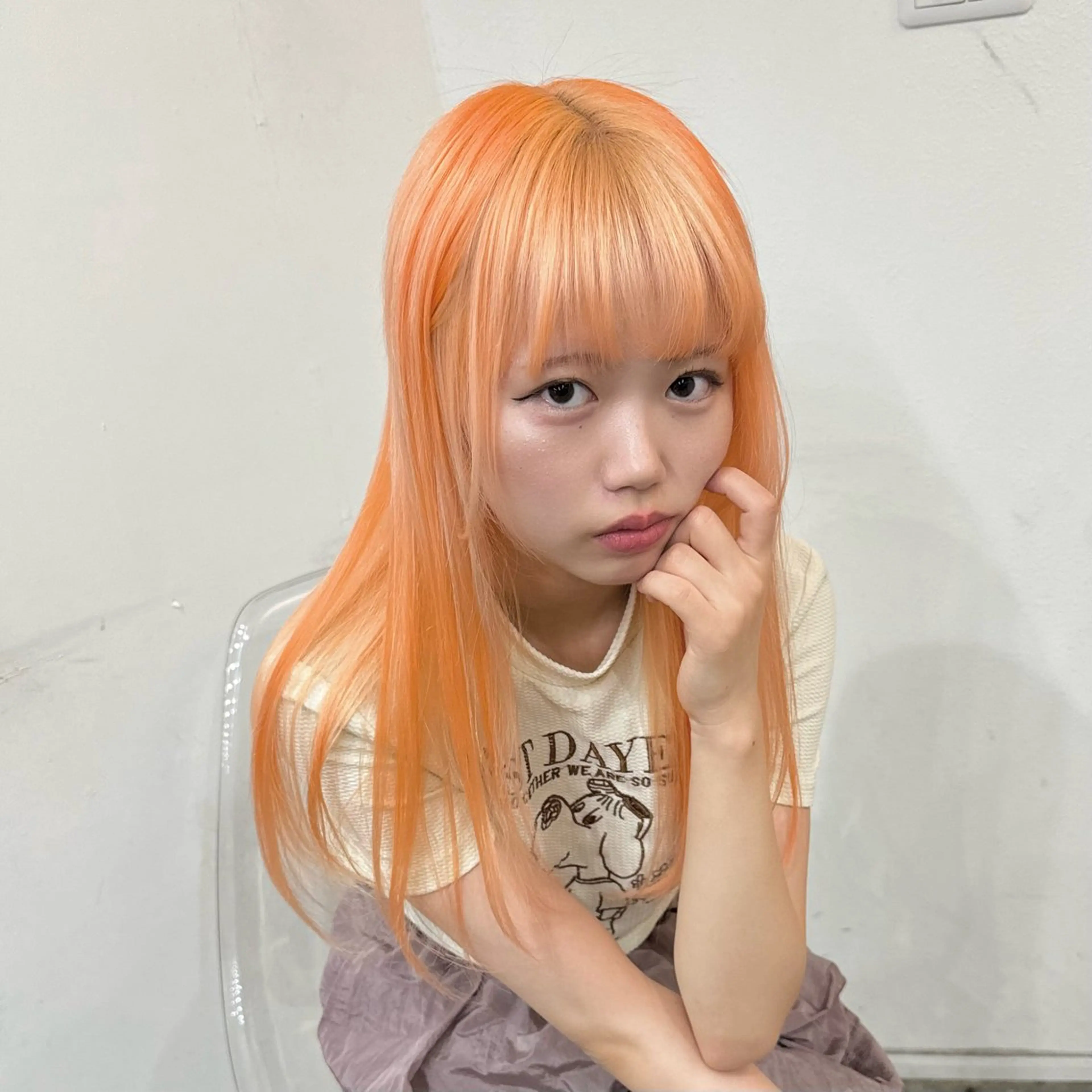 ロング カラー ヘアカラー トリートメント エクステモデル募集 💗大阪梅田/川上のヘアスタイル