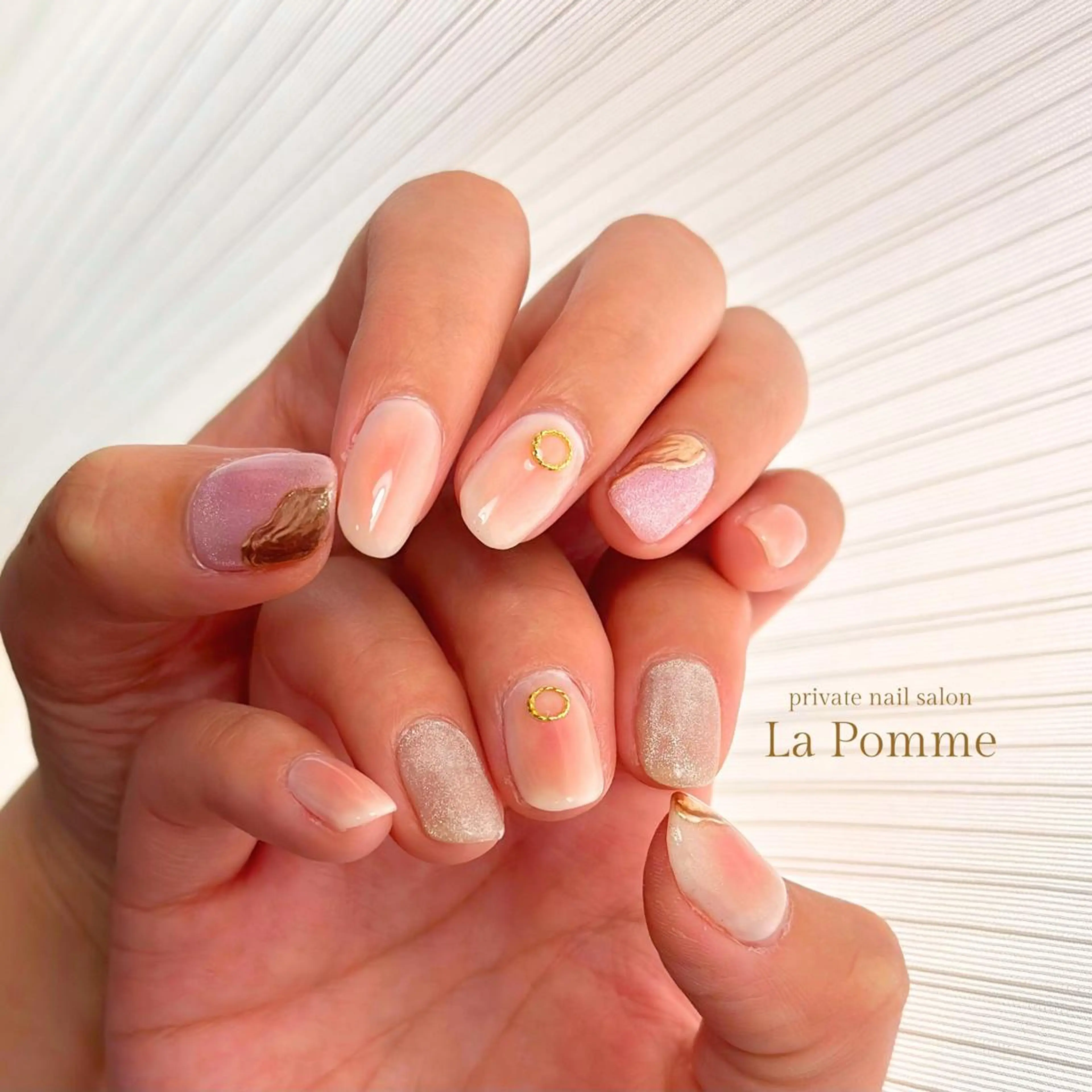 ネイル チークネイル nail salon La Pommeのネイルデザイン