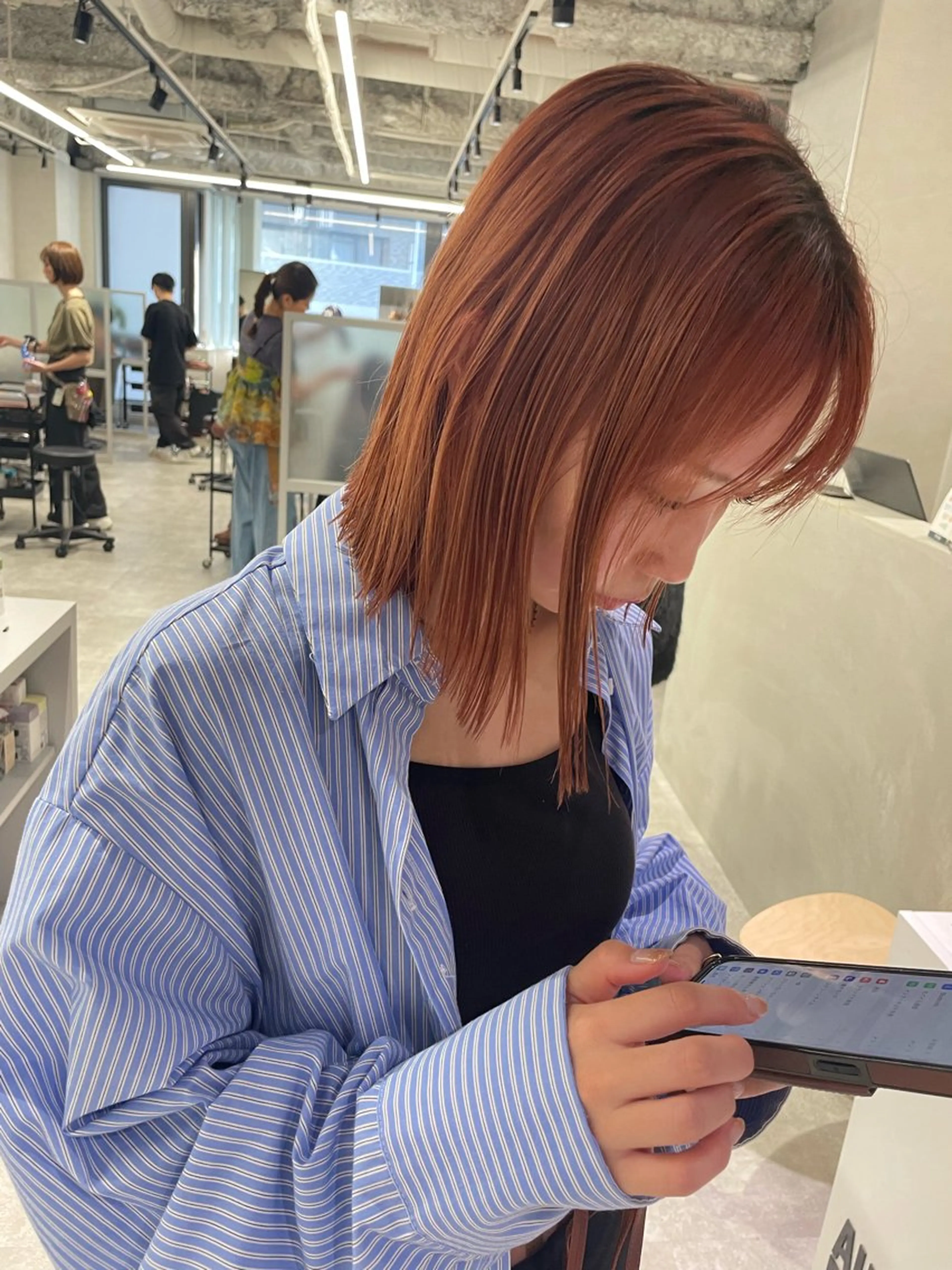 ミディアム 裕千/くびれヘア/ 韓国風ヘア/顔まわりのヘアスタイル