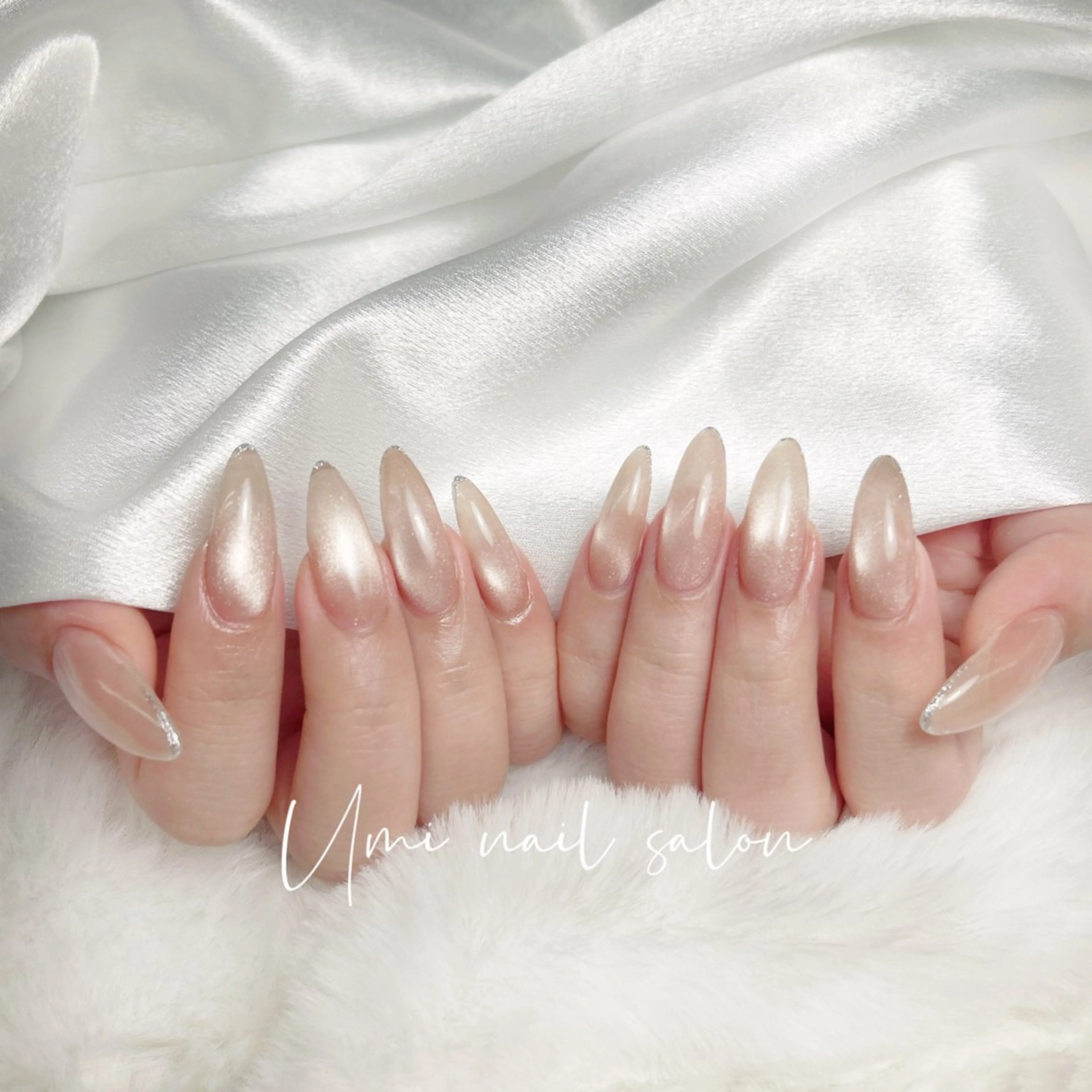 ネイル クリアネイル 成人式 長さ出し フラッシュネイル フットネイル Umi.yuri 🎀のネイルデザイン