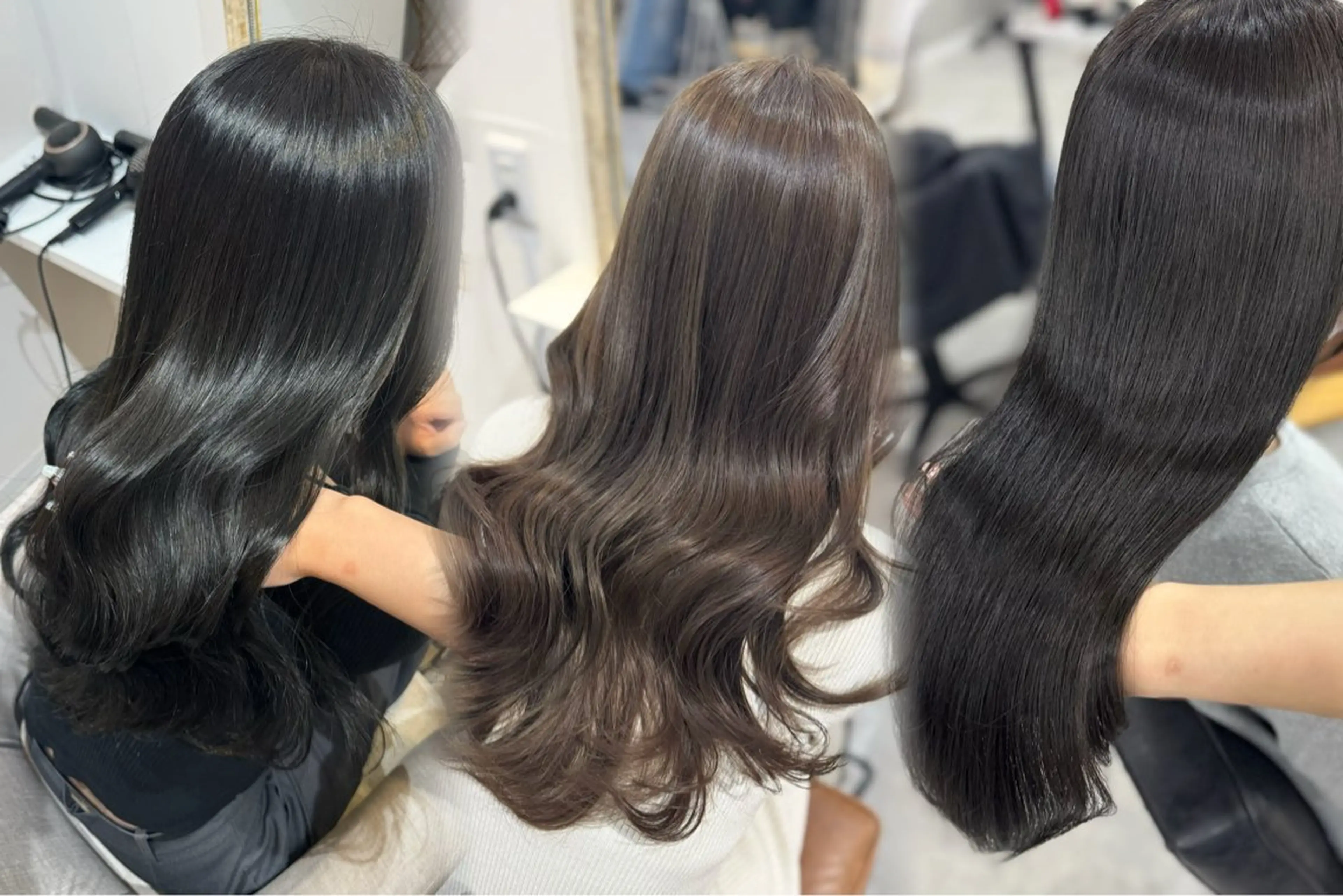 ロング カラー アッシュ アッシュブラウン ベージュカラー 黒髪 ブリーチ カット ヘアカラー トリートメント 赤み無し柔らかカラー 【梅田】madokaのヘアスタイル